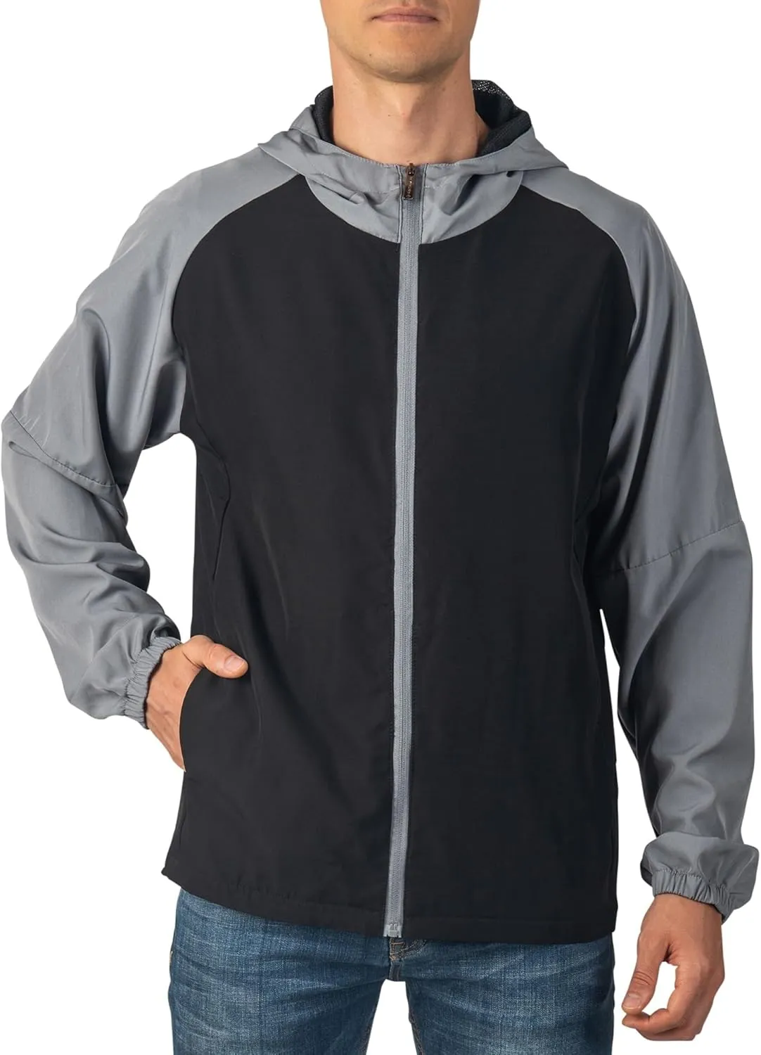 Alpine Swiss Cory Mens Windbreaker Jacket Zip Up Lightweight Softshell Hooded Coat