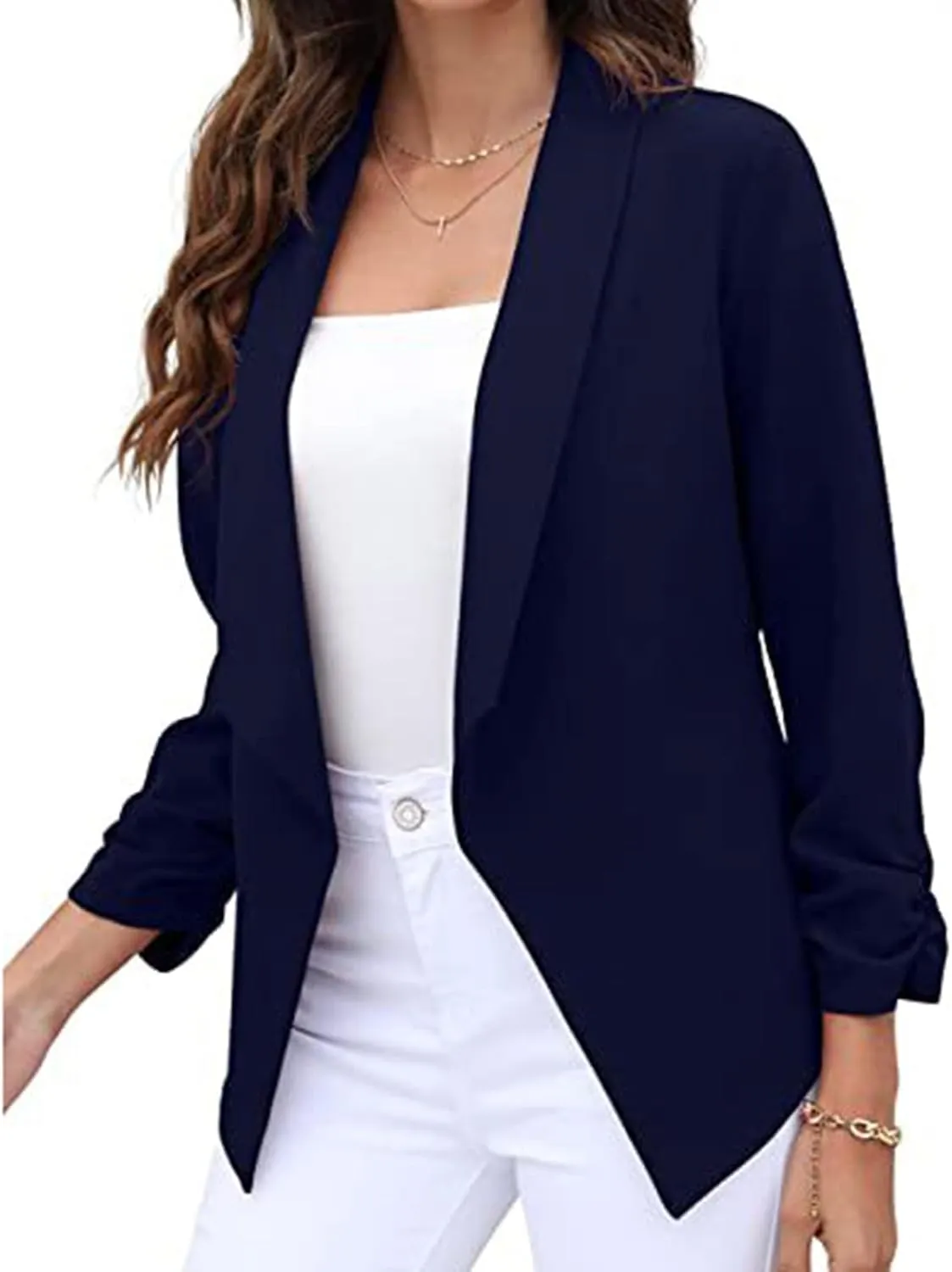 Blazers for Women Business Casual 2024 Sleeve Lapel Suit Small Jacket Blazer Dressy Work Suit Jackets Office Attire