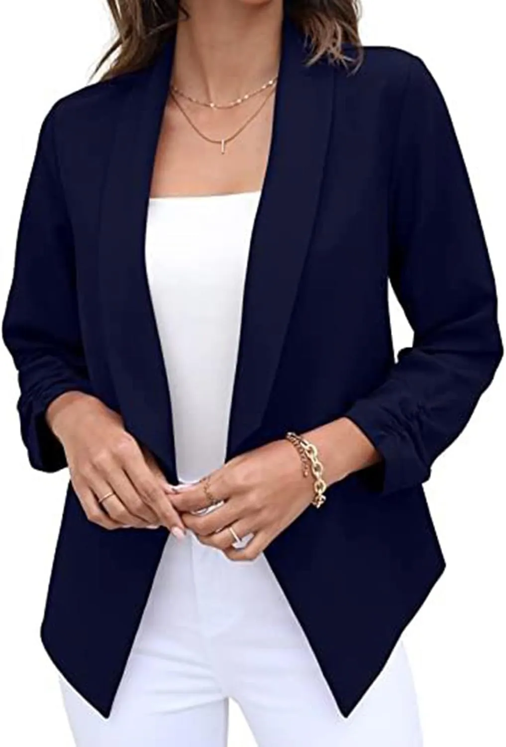 Blazers for Women Business Casual 2024 Sleeve Lapel Suit Small Jacket Blazer Dressy Work Suit Jackets Office Attire
