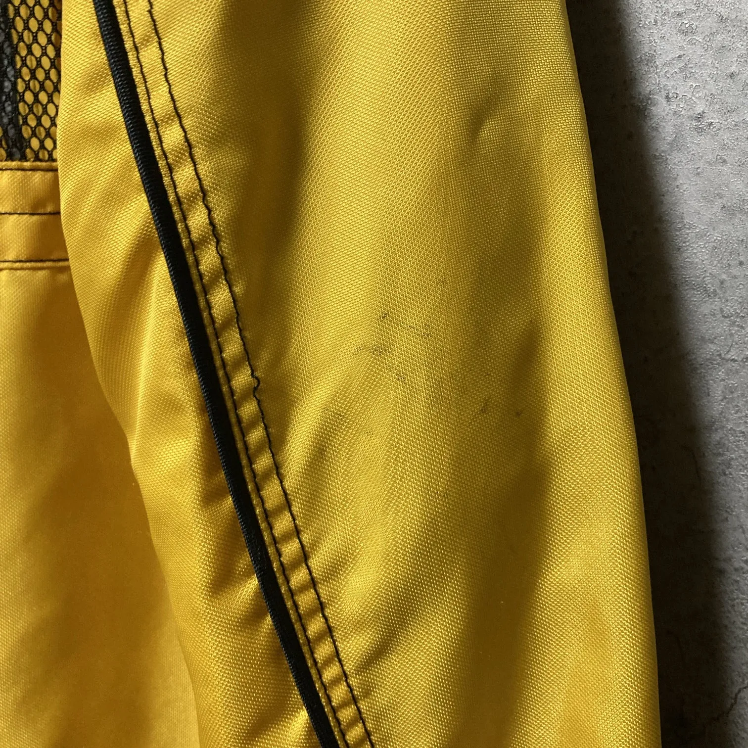 breathable mesh nylon jacket gwsport motorcycle goldwin yellow black