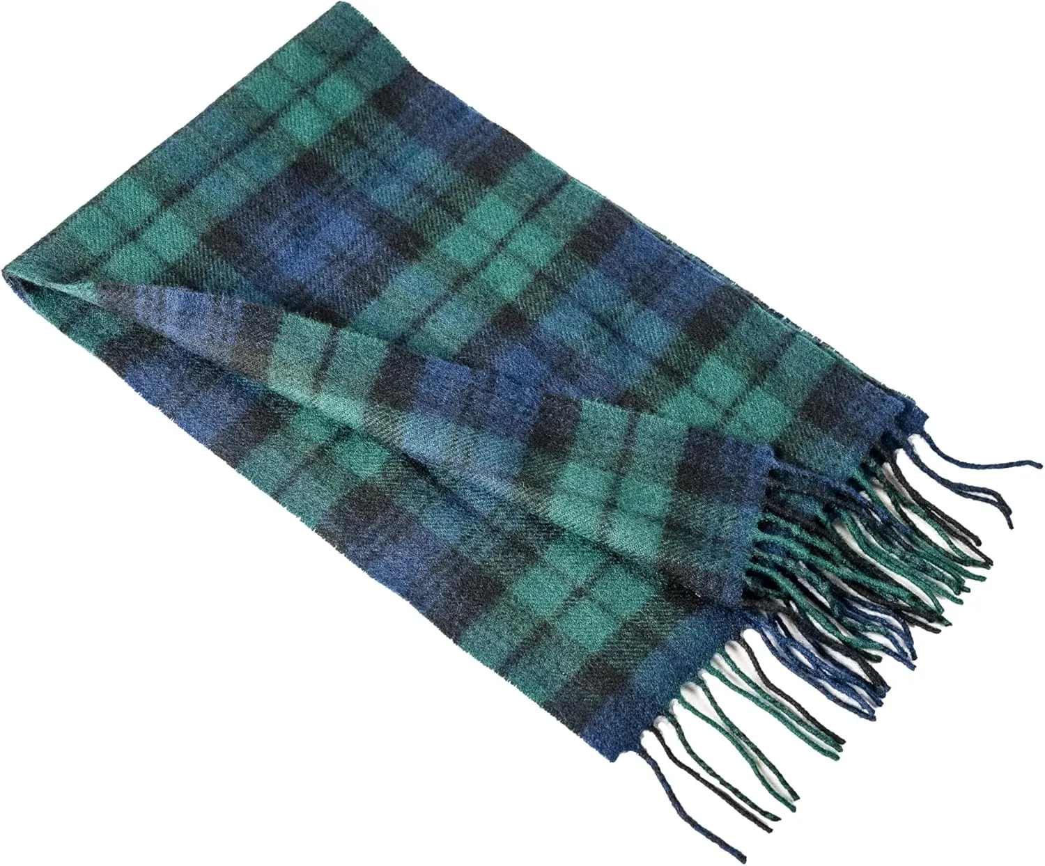 Briomhar Tartan Plaid Wool Scottish Scarf - 100% Lambswool Made in Scotland, Perfect Winter Scarf for Cold Weather