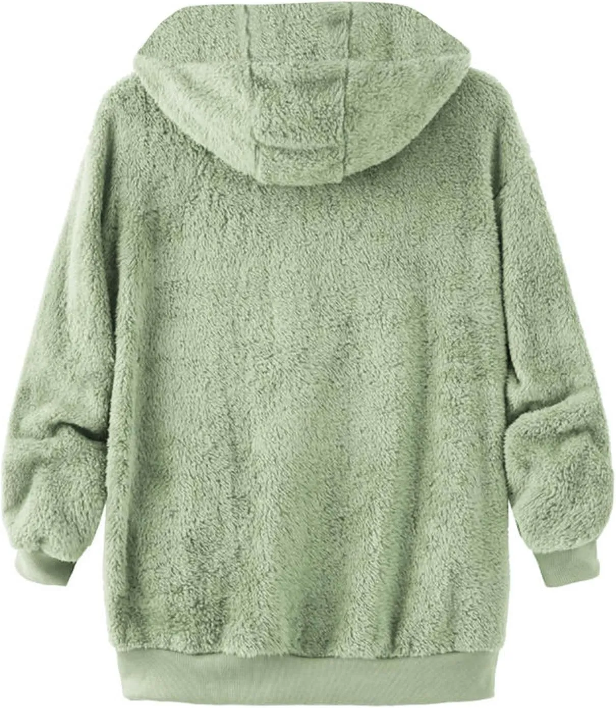 Cambkatl Men's Fuzzy Sherpa Hoodie Jacket Athletic Fleece Long Sleeve Loose Soft Zip Up Hooded Sweatshirt Sports Coat