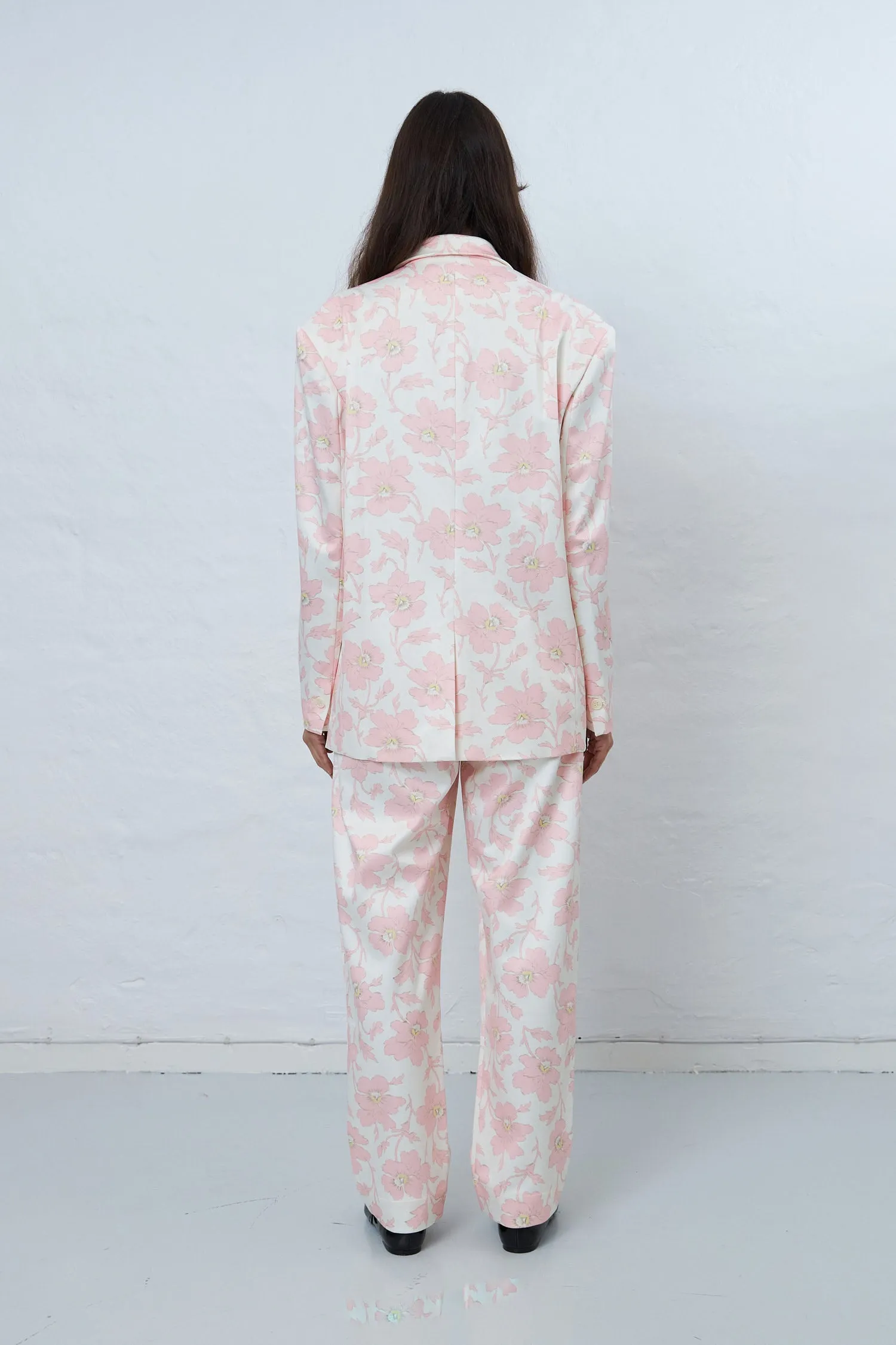 Casual printed blazer - Soft Pink