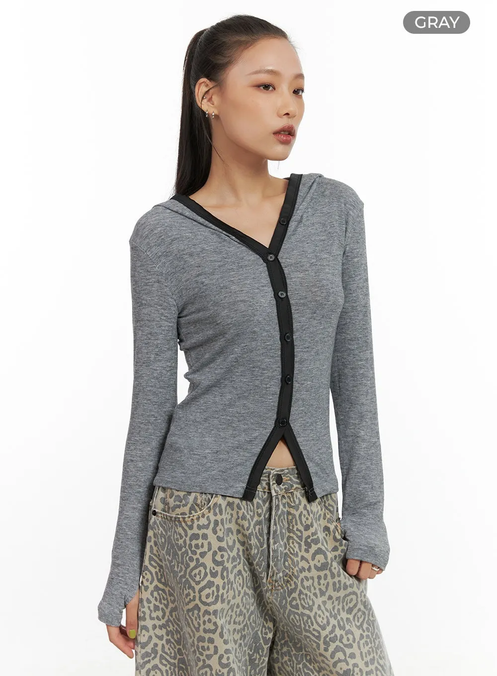 Chic Two-Way Hooded Cardigan CO424