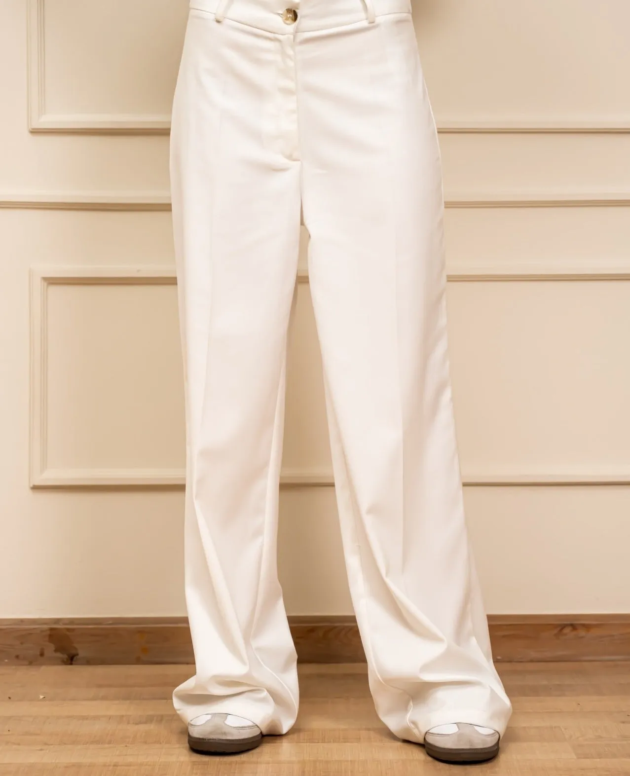CLASSIC WIDE LEG PANT- WHITE