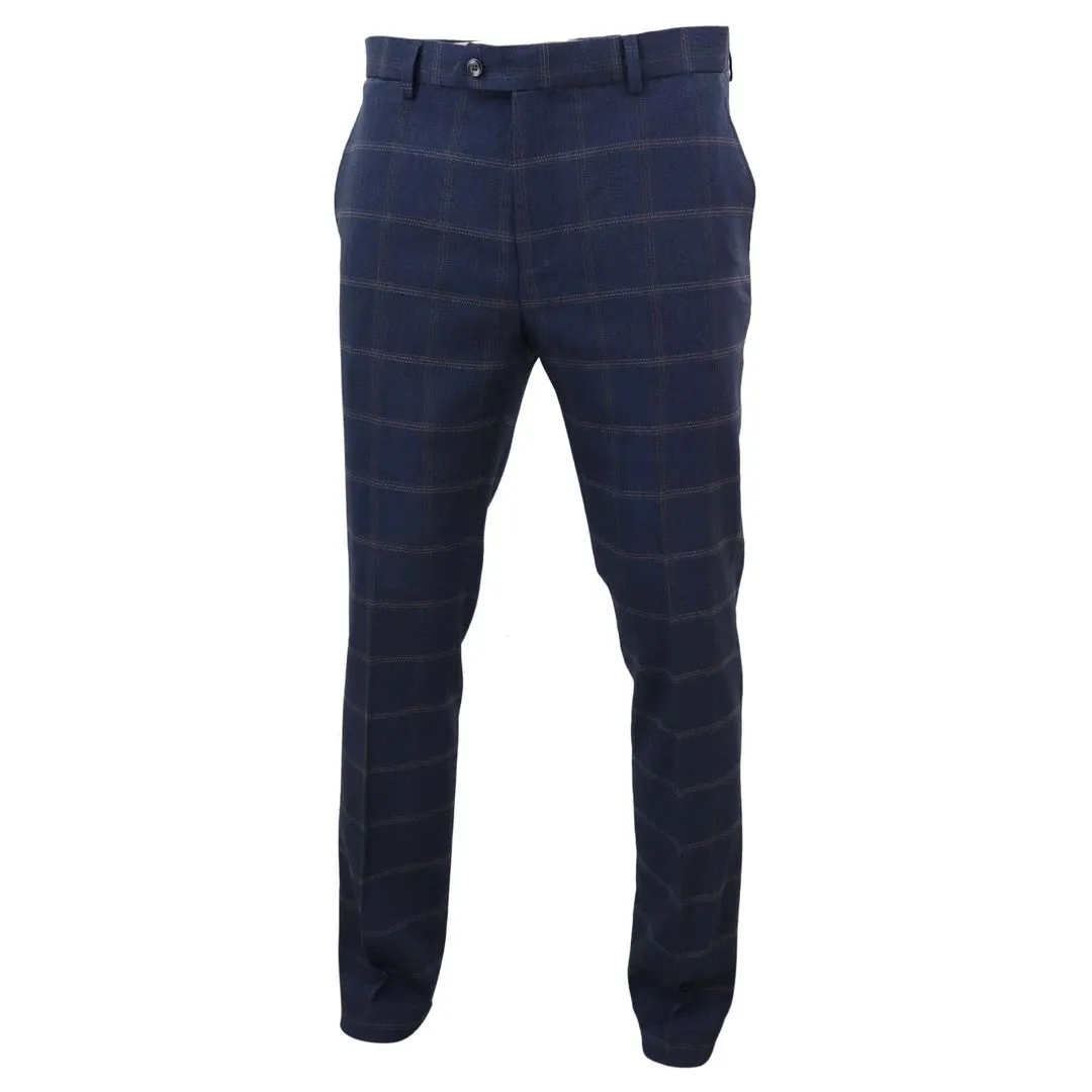 Connall - Men's Classic Tweed Check Vintage Trousers
