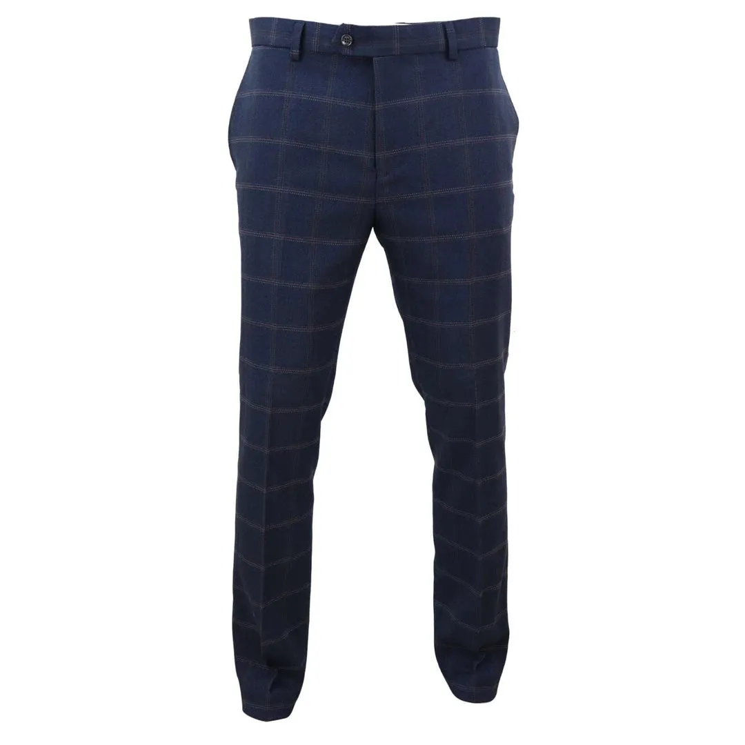 Connall - Men's Classic Tweed Check Vintage Trousers