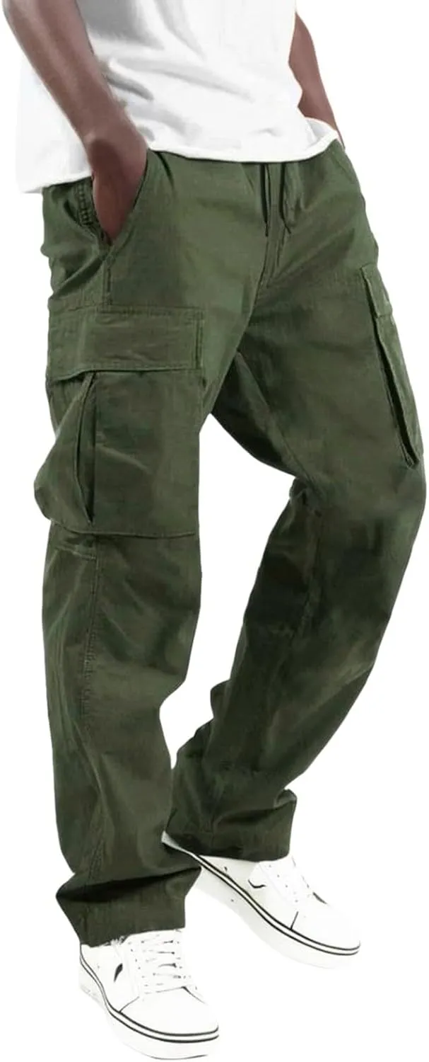 Fxbar Mens Cargo Pants Baggy Outdoor Waterproof Hiking Pants Stretch Casual Pockets Lightweight Classic Tactical Pants