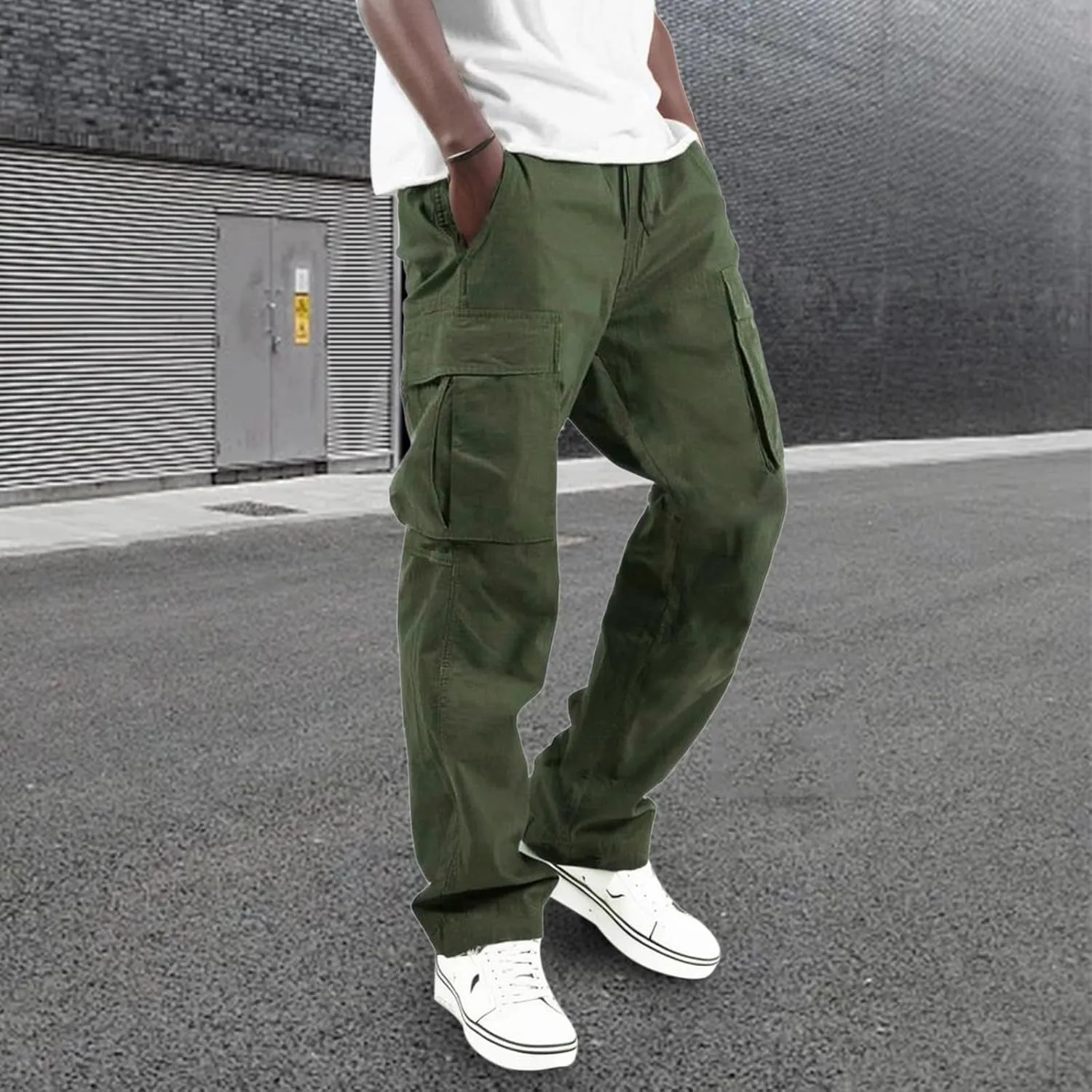 Fxbar Mens Cargo Pants Baggy Outdoor Waterproof Hiking Pants Stretch Casual Pockets Lightweight Classic Tactical Pants