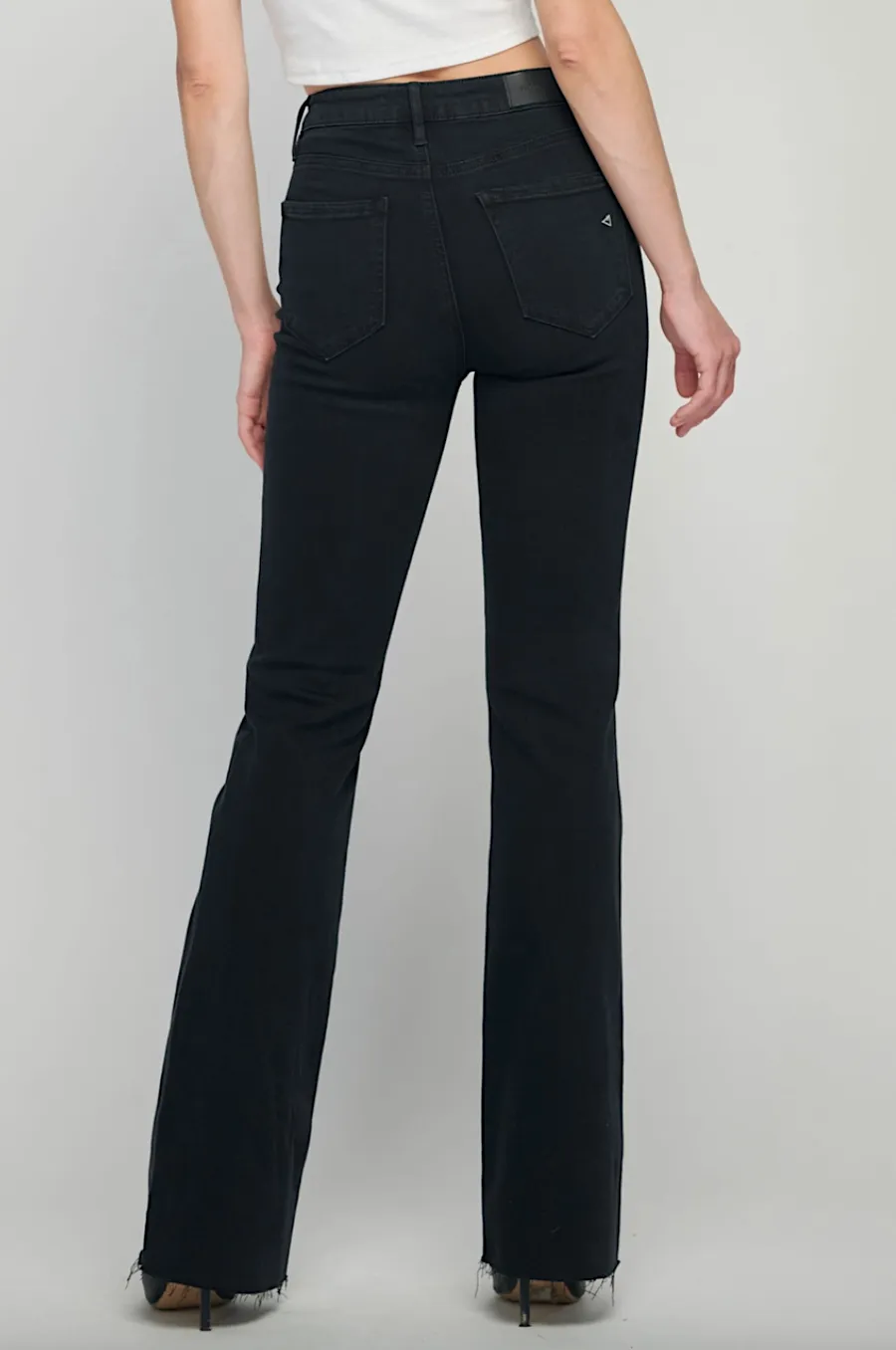 happi high rise flare - black