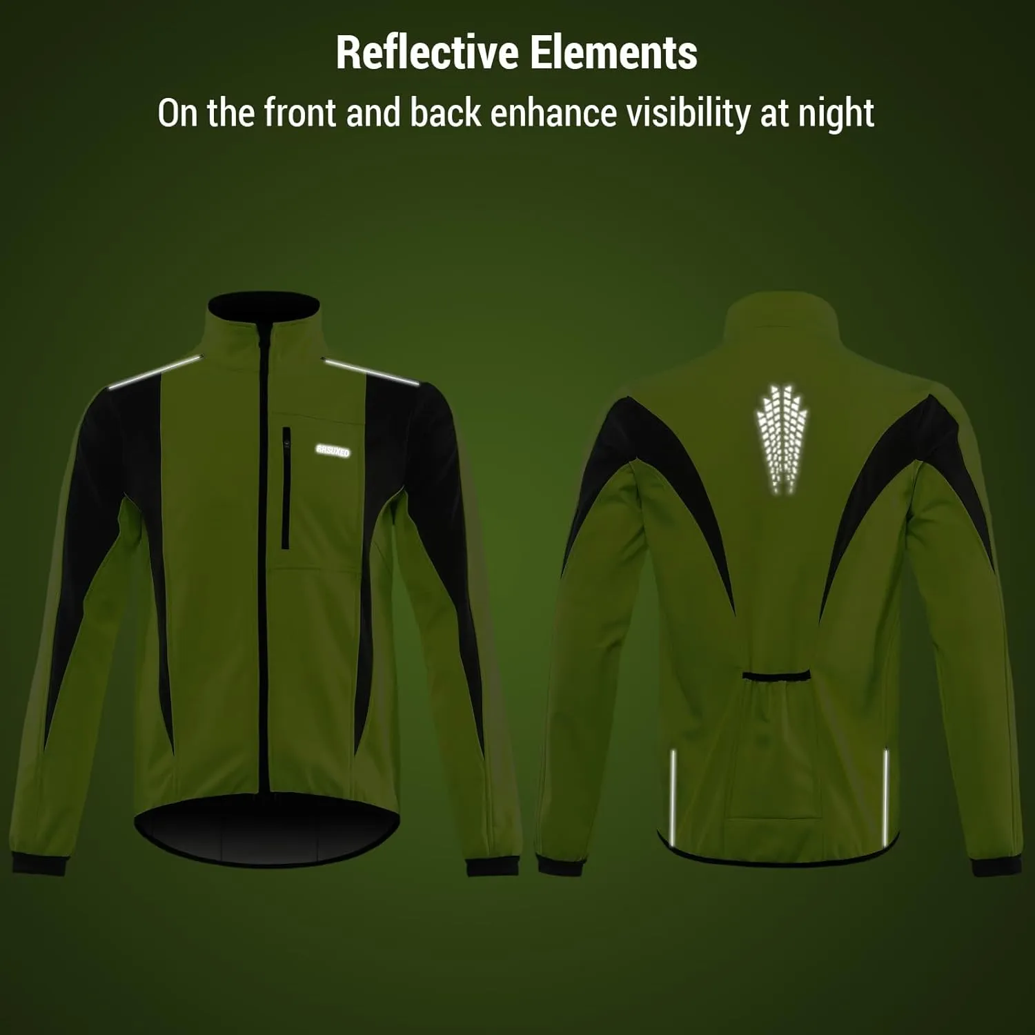 HXBER Winter Warm UP Cycle Jacket Breathable Bike Outerwear Windproof Waterproof Cycle Jacket
