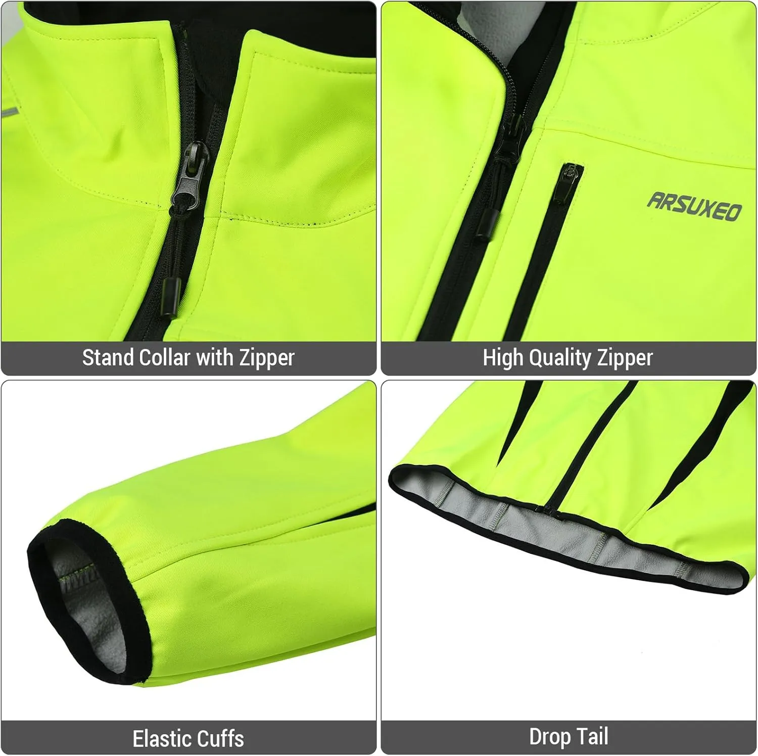 HXBER Winter Warm UP Cycle Jacket Breathable Bike Outerwear Windproof Waterproof Cycle Jacket