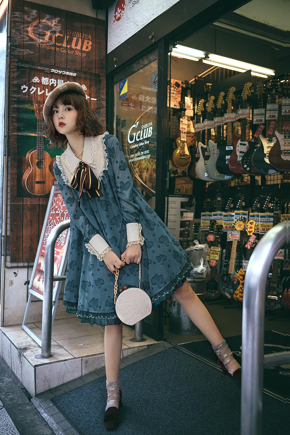 JS Lolita~Jewelery in the Sunrise~Vintage Lolita Long Sleeve OP