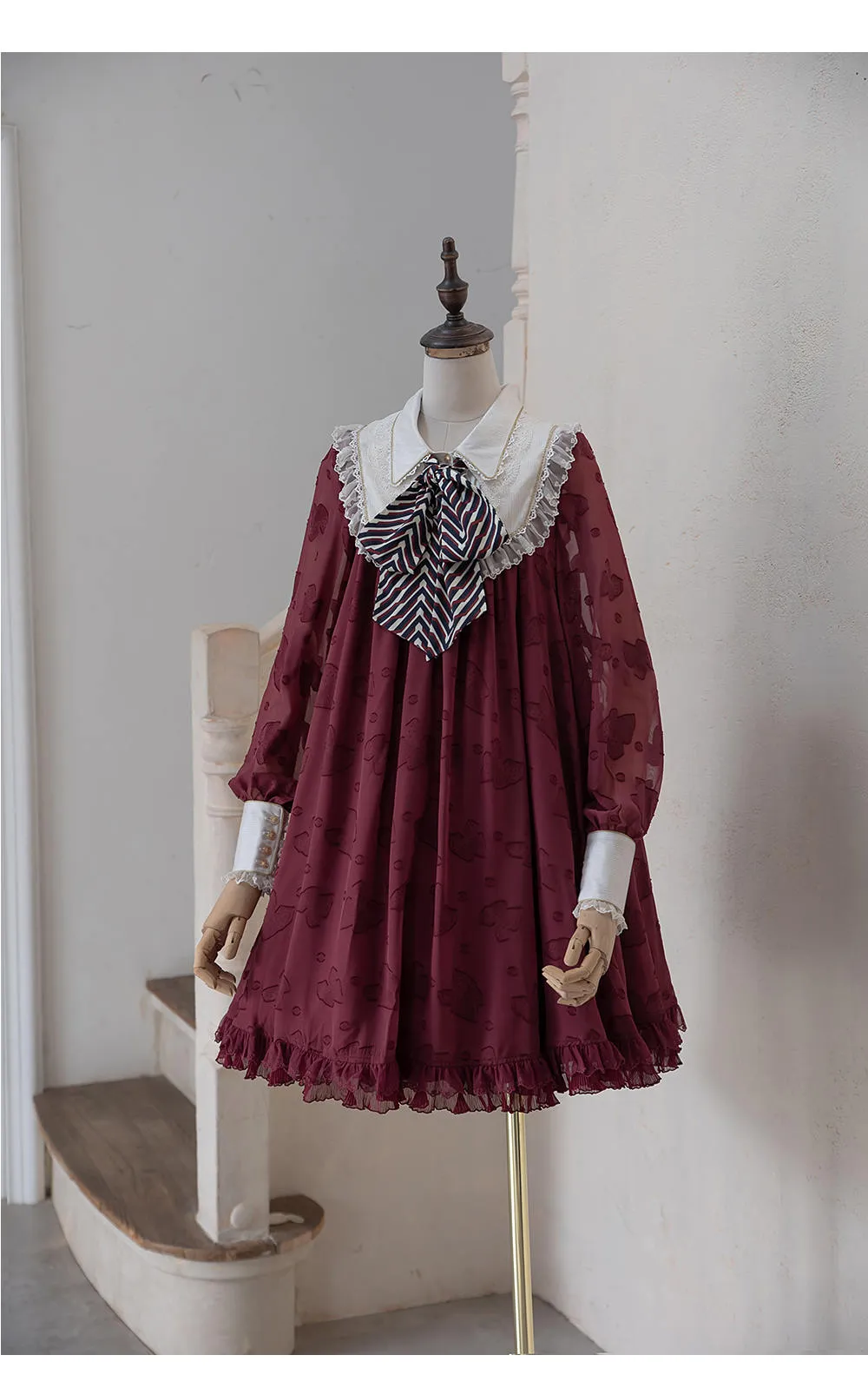 JS Lolita~Jewelery in the Sunrise~Vintage Lolita Long Sleeve OP