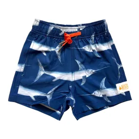 Kids Stretchy Trunks: Swordfish