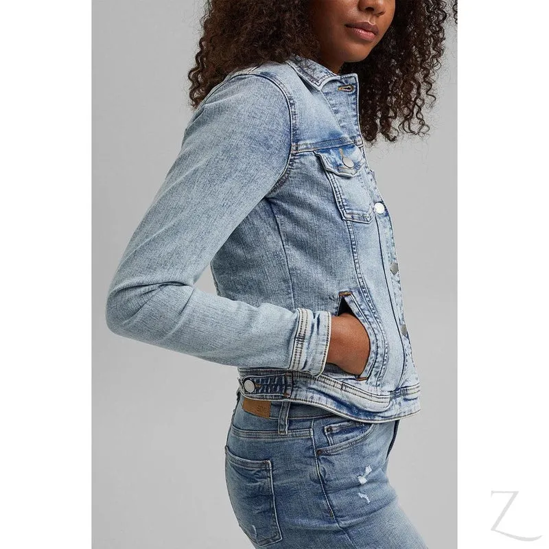 Ladies Super Stretchy Strong Denim Jacket | Ripped | "Lilly"