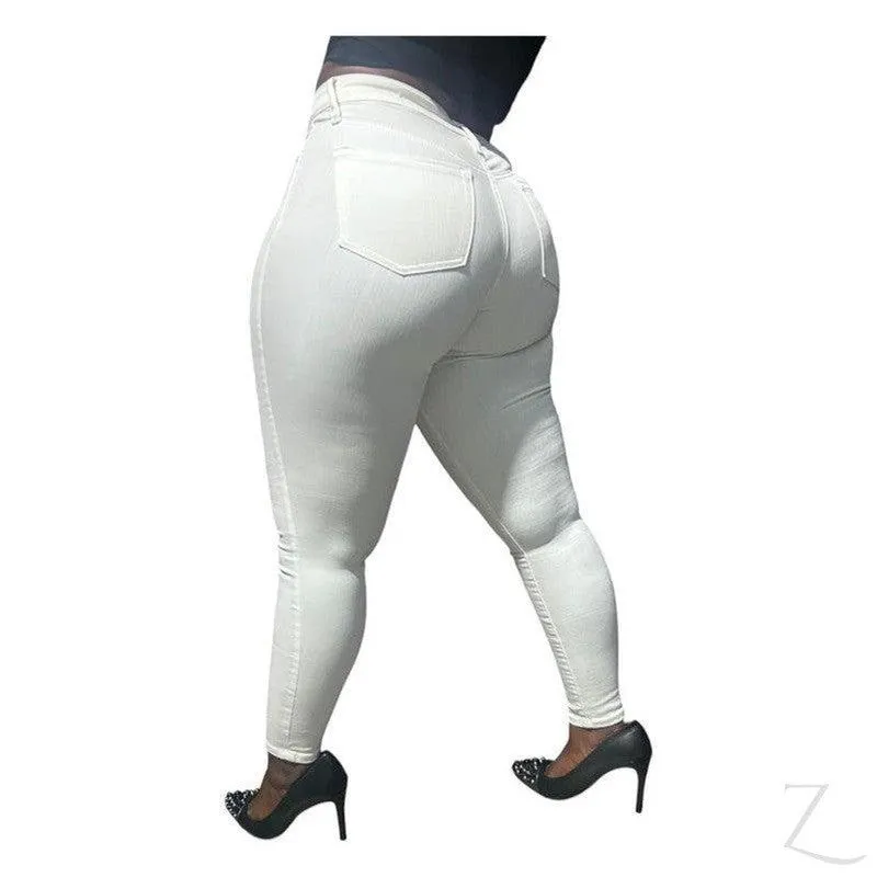 Ladies Super Stretchy Super Skinny Super Strong Denim Jeans | Plain | "Inki"
