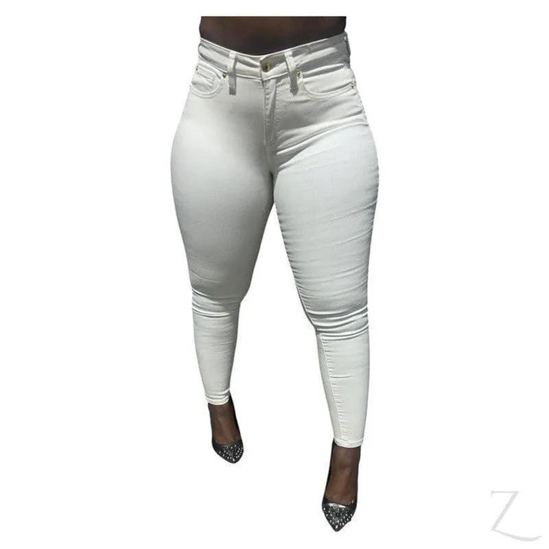 Ladies Super Stretchy Super Skinny Super Strong Denim Jeans | Plain | "Inki"