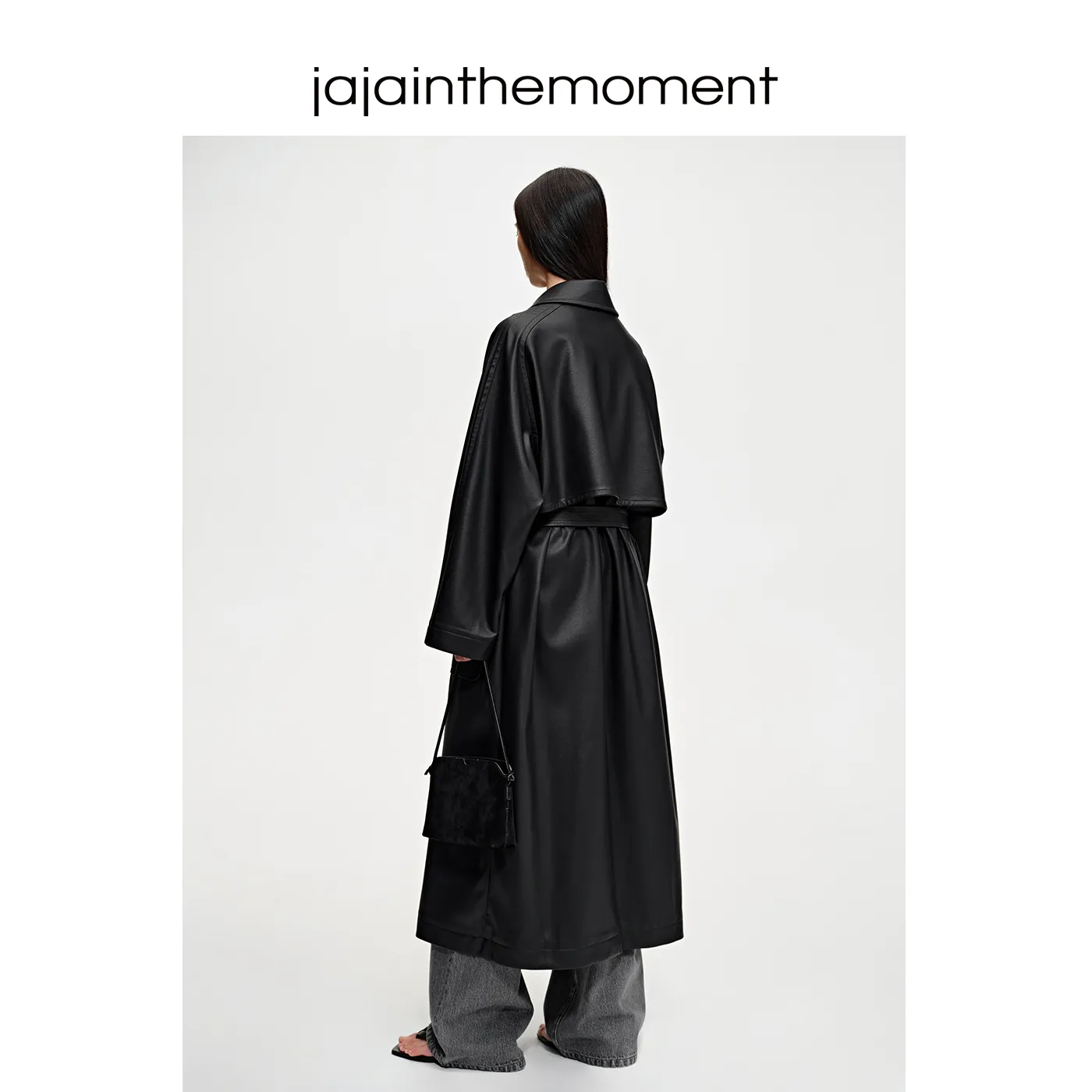 Leather waterproof classic trench coat_DI100289