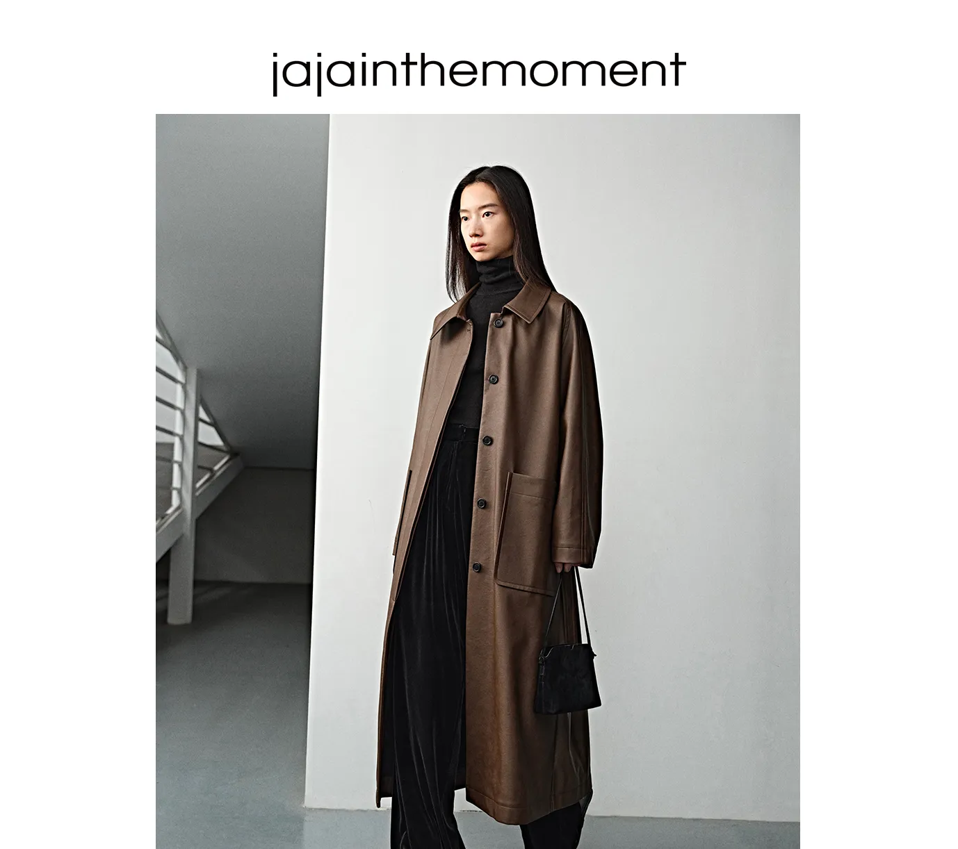 Leather waterproof classic trench coat_DI100289