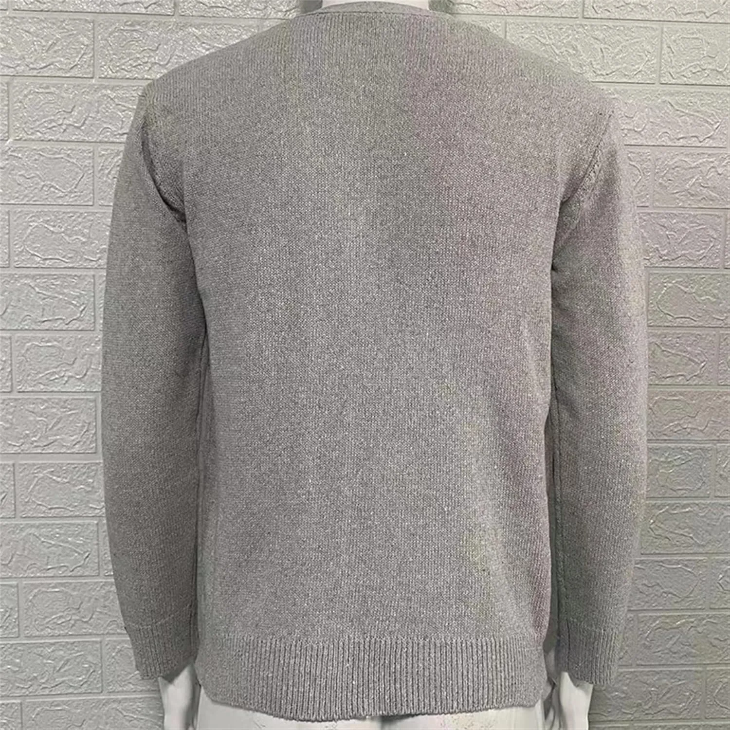 Maiyifu-GJ Men's Collar Cardigan Sweater V-Neck Knitted Sweaters Slim Fit Knit Button Up Sweater with Pockets