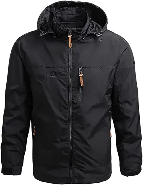 Men's Jacket, Waterproof Rain Jacket, Windproof Raincoat for Cycling, Breathable Windbreaker Transitional Jacket
