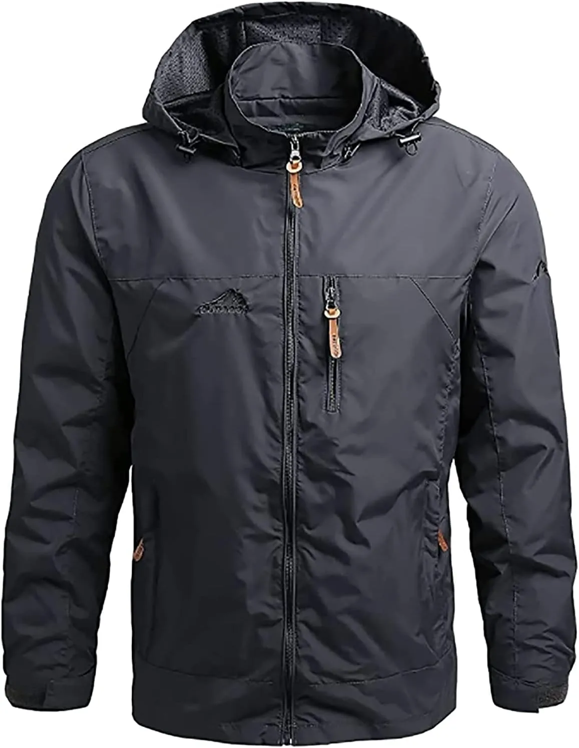 Men's Jacket, Waterproof Rain Jacket, Windproof Raincoat for Cycling, Breathable Windbreaker Transitional Jacket