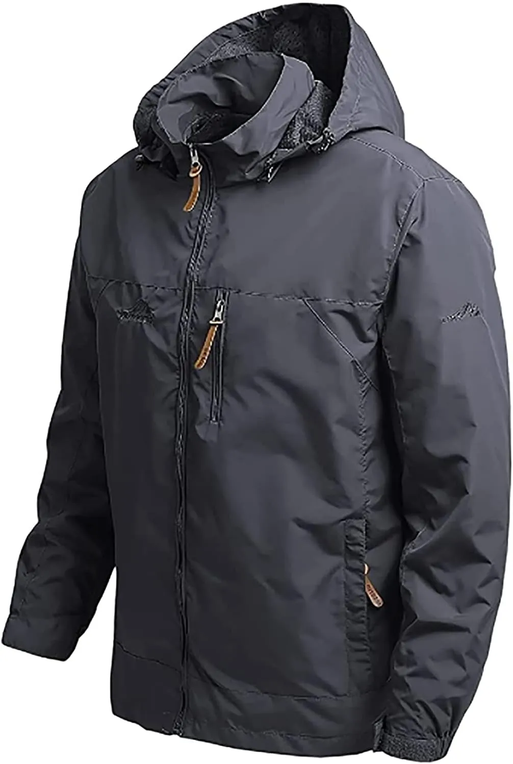 Men's Jacket, Waterproof Rain Jacket, Windproof Raincoat for Cycling, Breathable Windbreaker Transitional Jacket
