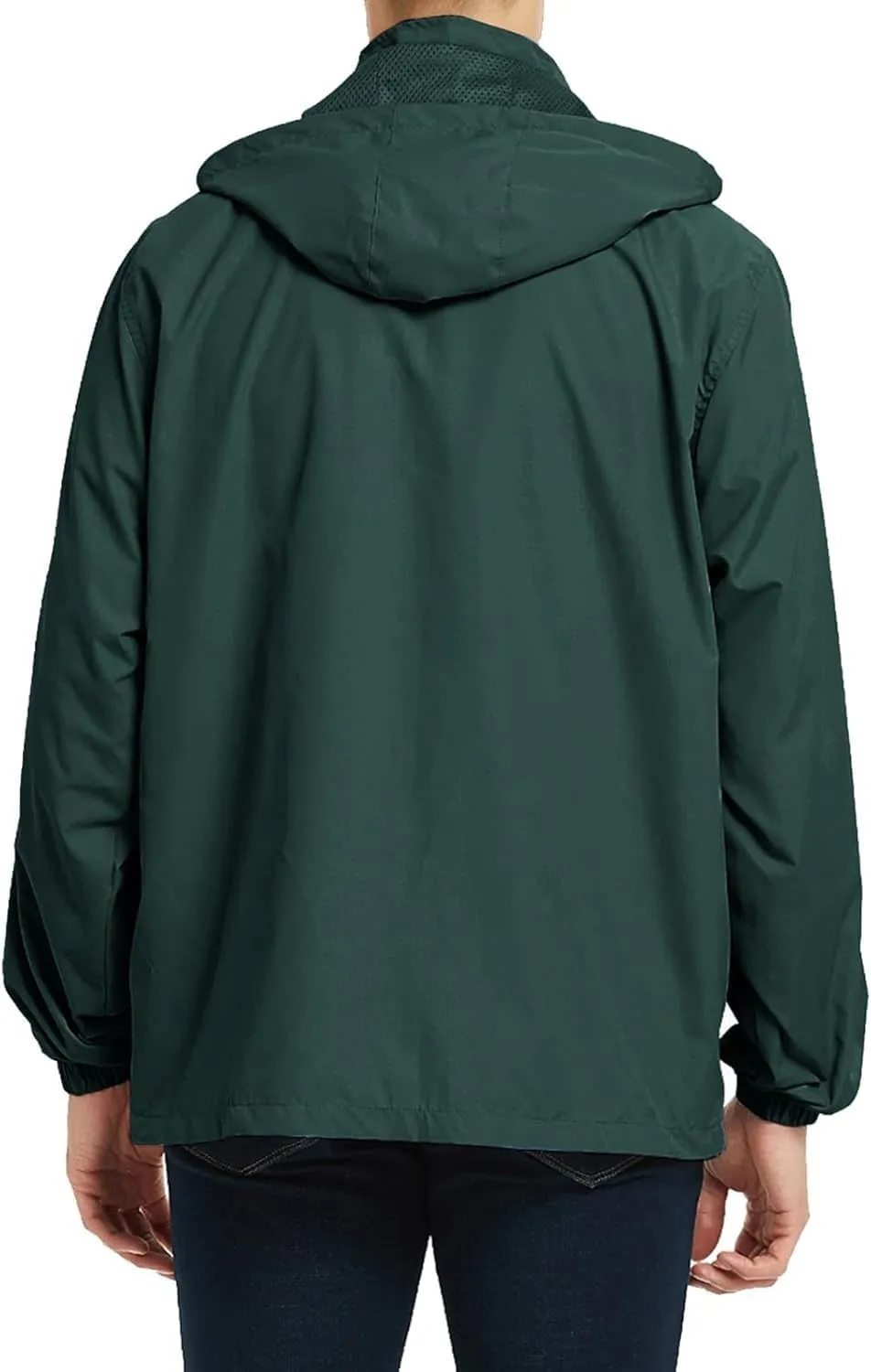 Mens Lightweight Windbreaker Hoodies Waterproof Rain Jacket Hooded Windbreaker Jacket with Pockets