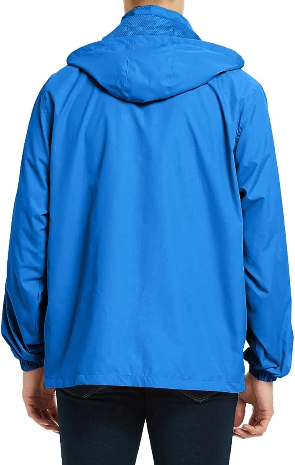 Mens Waterproof Rain Jacket Hooded Lightweight Windbreaker Hoodies Windbreaker Jacket with Pockets