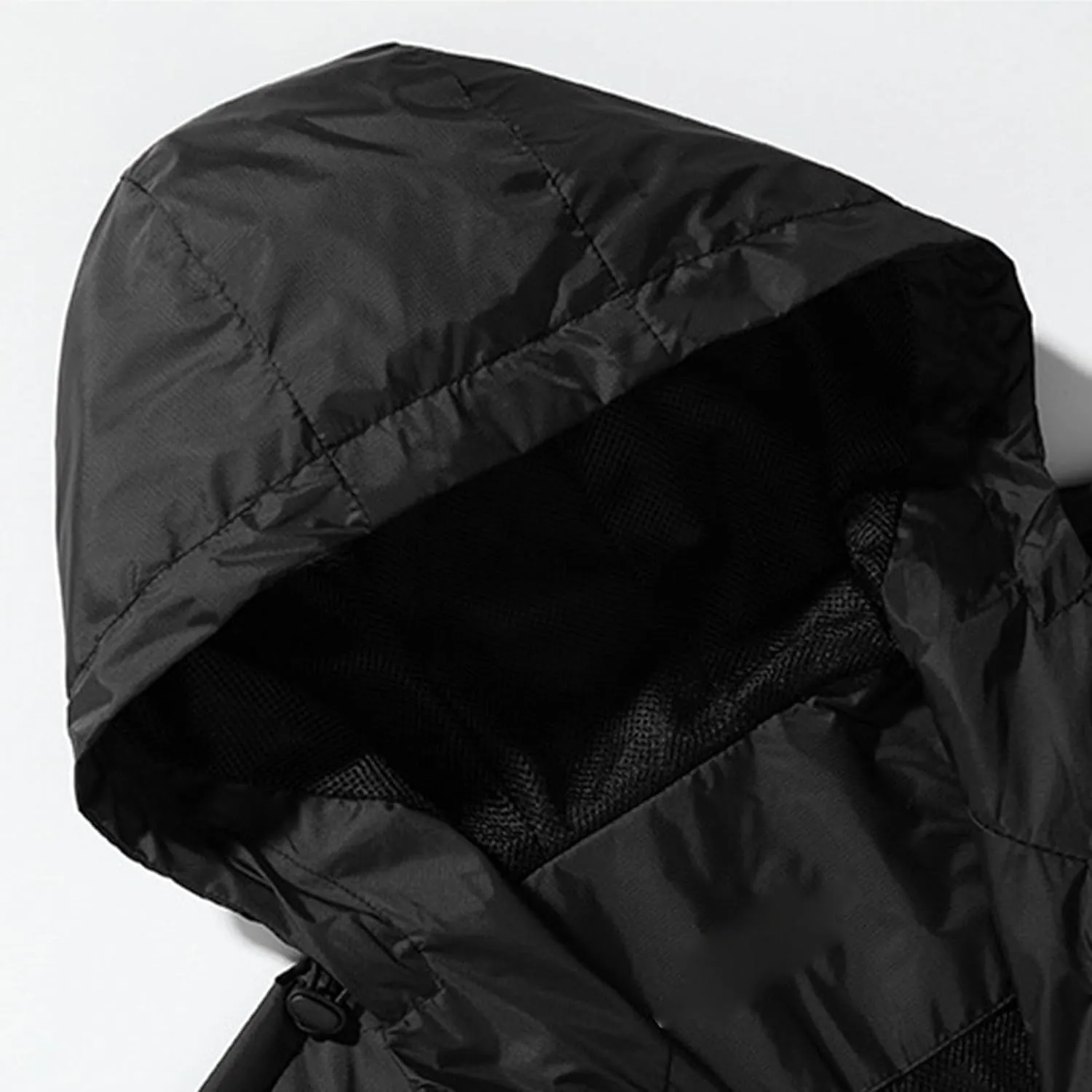 Men's Windbreaker Jacket Lightweight Water-Resistant Breathable Windproof Hooded Wind Coat Hiking Running