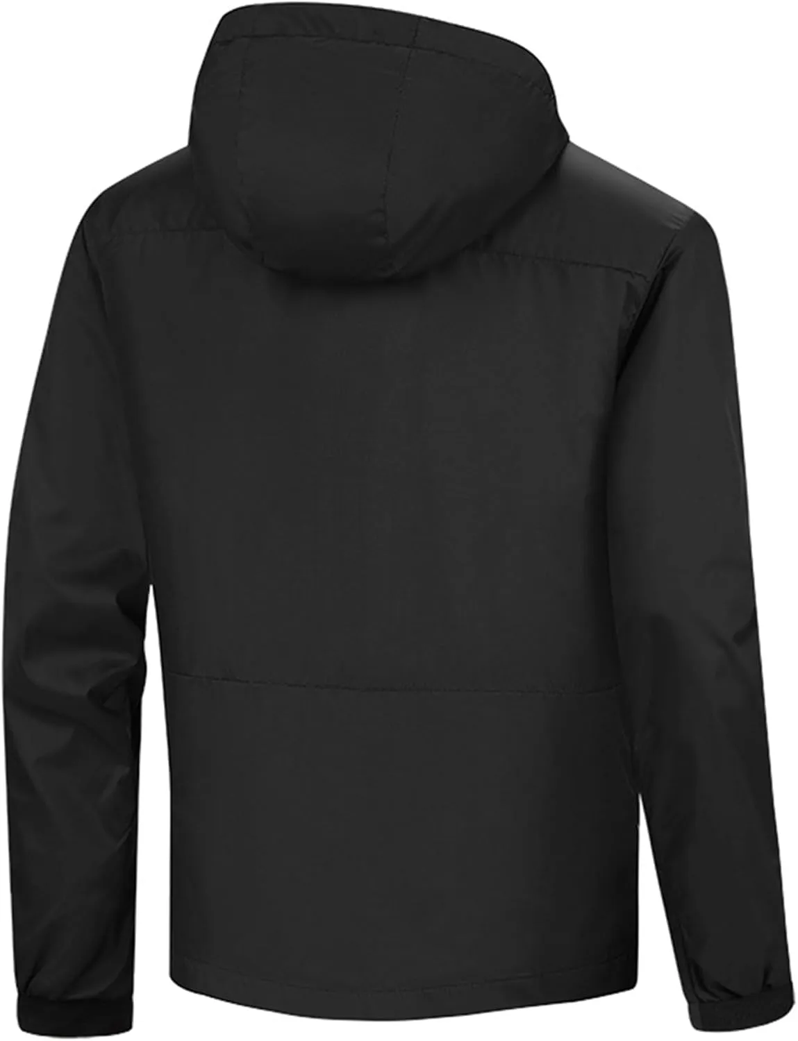 Men's Windbreaker Jacket Lightweight Water-Resistant Breathable Windproof Hooded Wind Coat Hiking Running