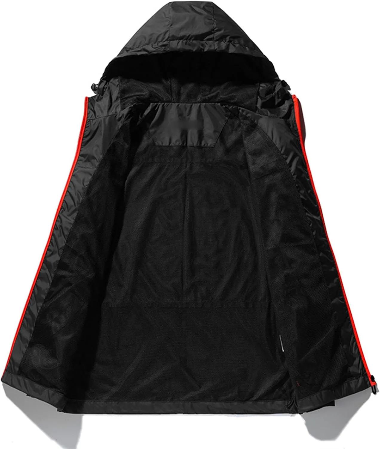 Men's Windbreaker Jacket Lightweight Water-Resistant Breathable Windproof Hooded Wind Coat Hiking Running