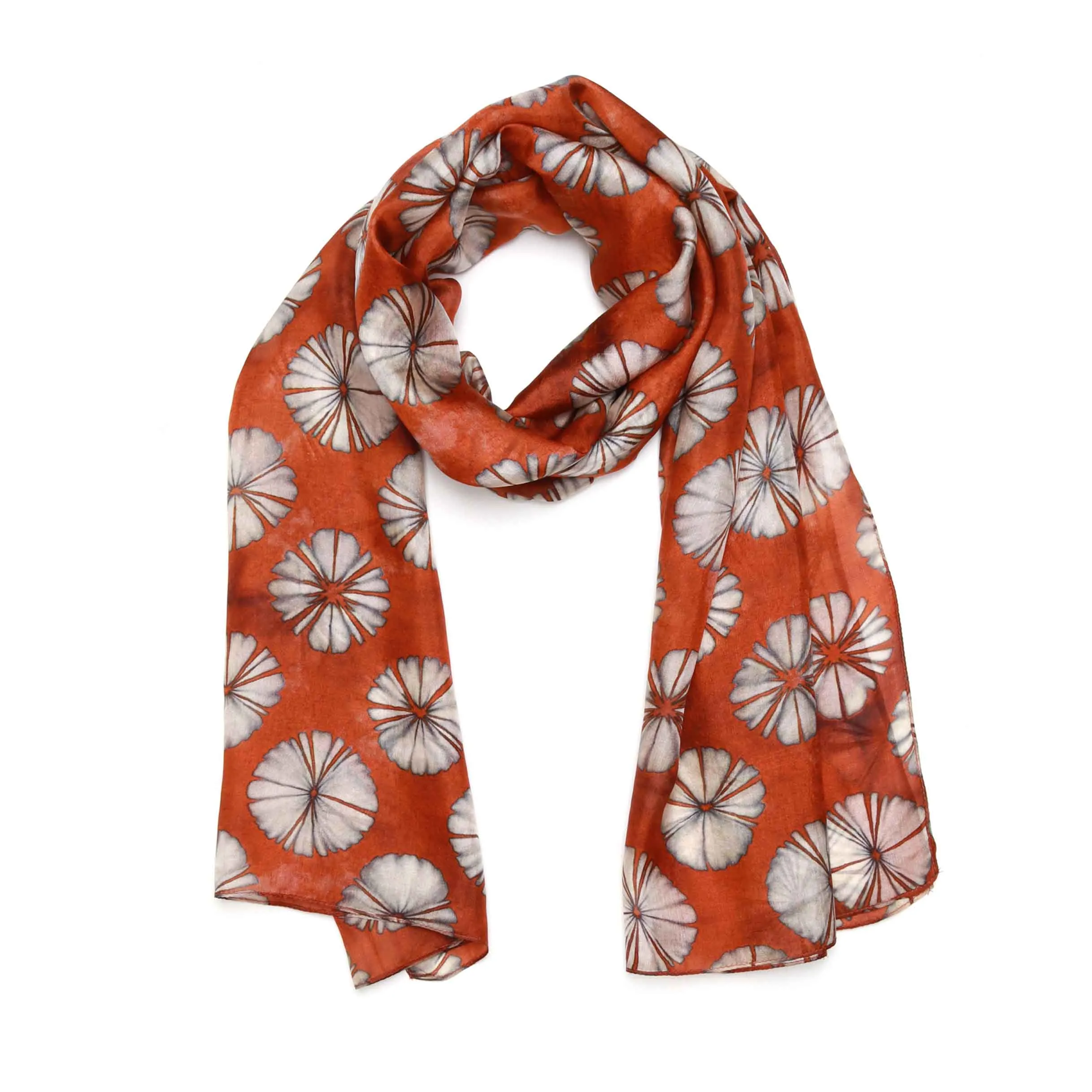Modal Silk Scarf: Ruby