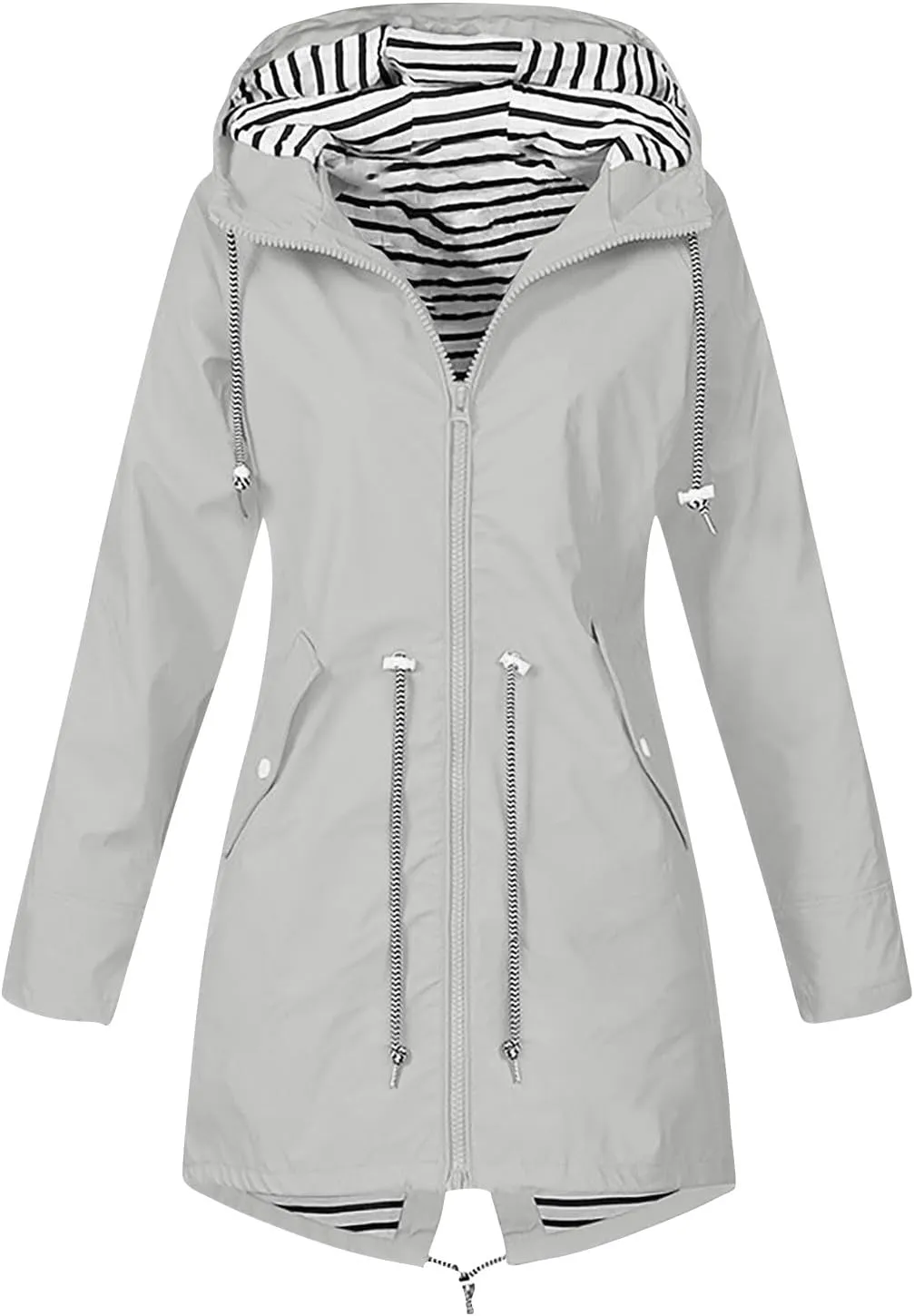 Raincoat Hoodie for Women Rain Coats Outdoor Plus Medium and Long Rain Jackets Waterproof with Hood