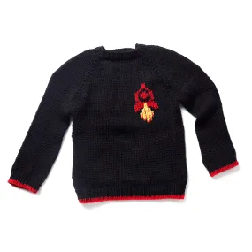 Red Heart Chic Knit Rocket Ship Sweater