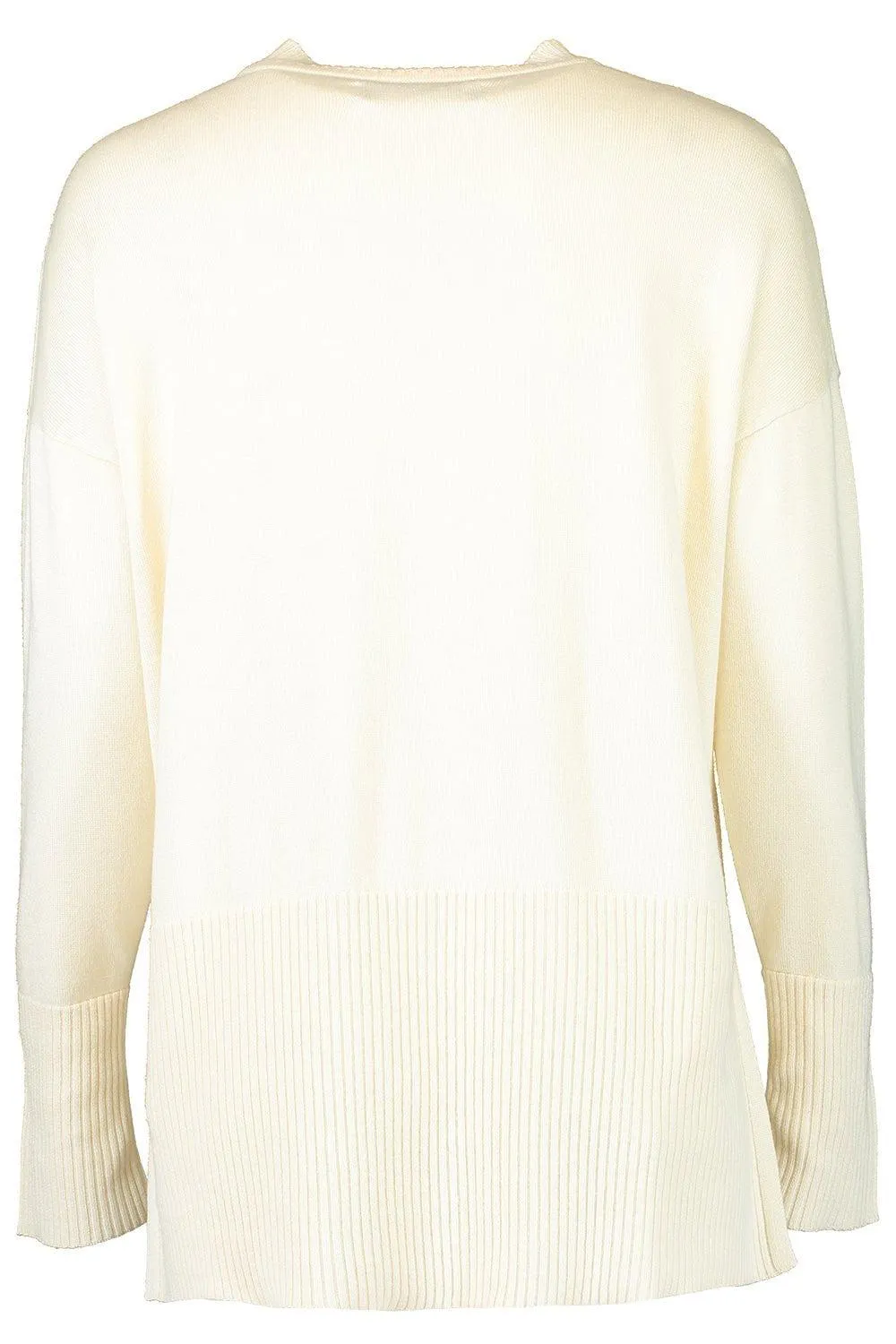 Relaxed Ribbed Trim Sweater