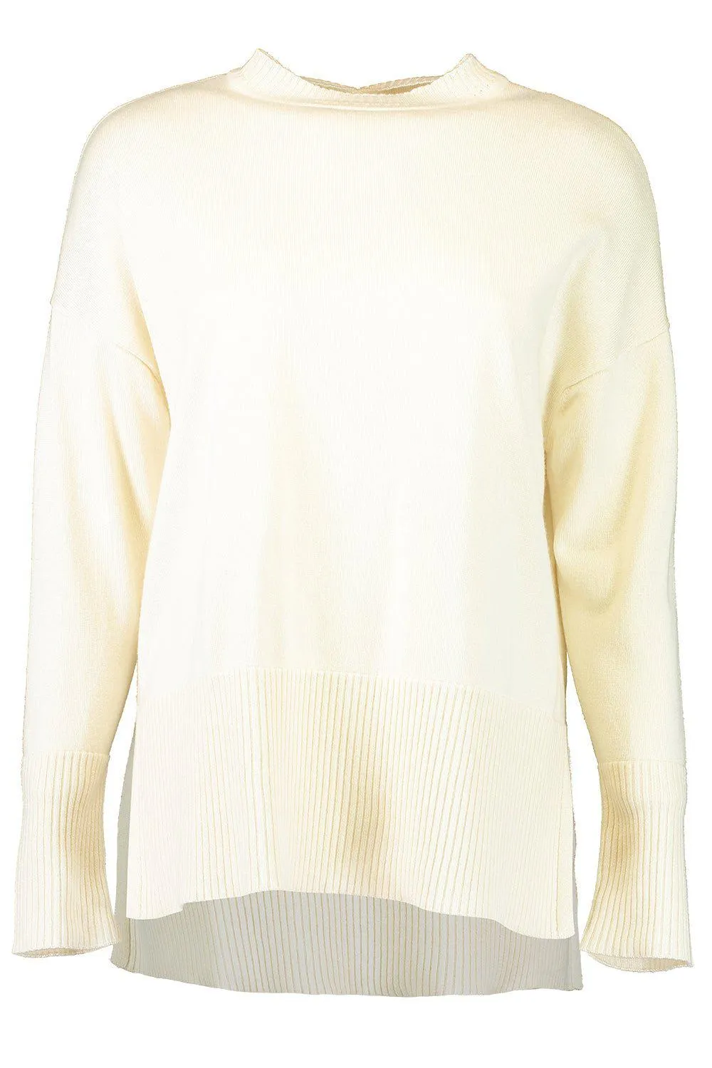 Relaxed Ribbed Trim Sweater