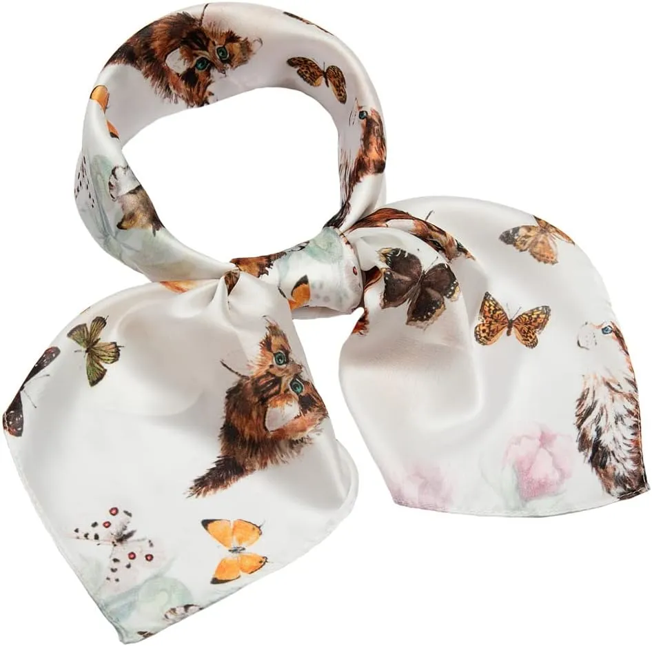 Silk Like Scarf Head Scarf Fashion Pattern Hair Scarf Design Neck Scarfs