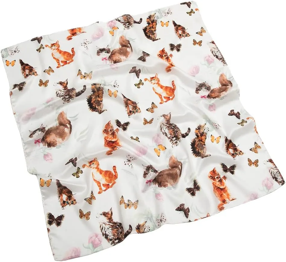 Silk Like Scarf Head Scarf Fashion Pattern Hair Scarf Design Neck Scarfs
