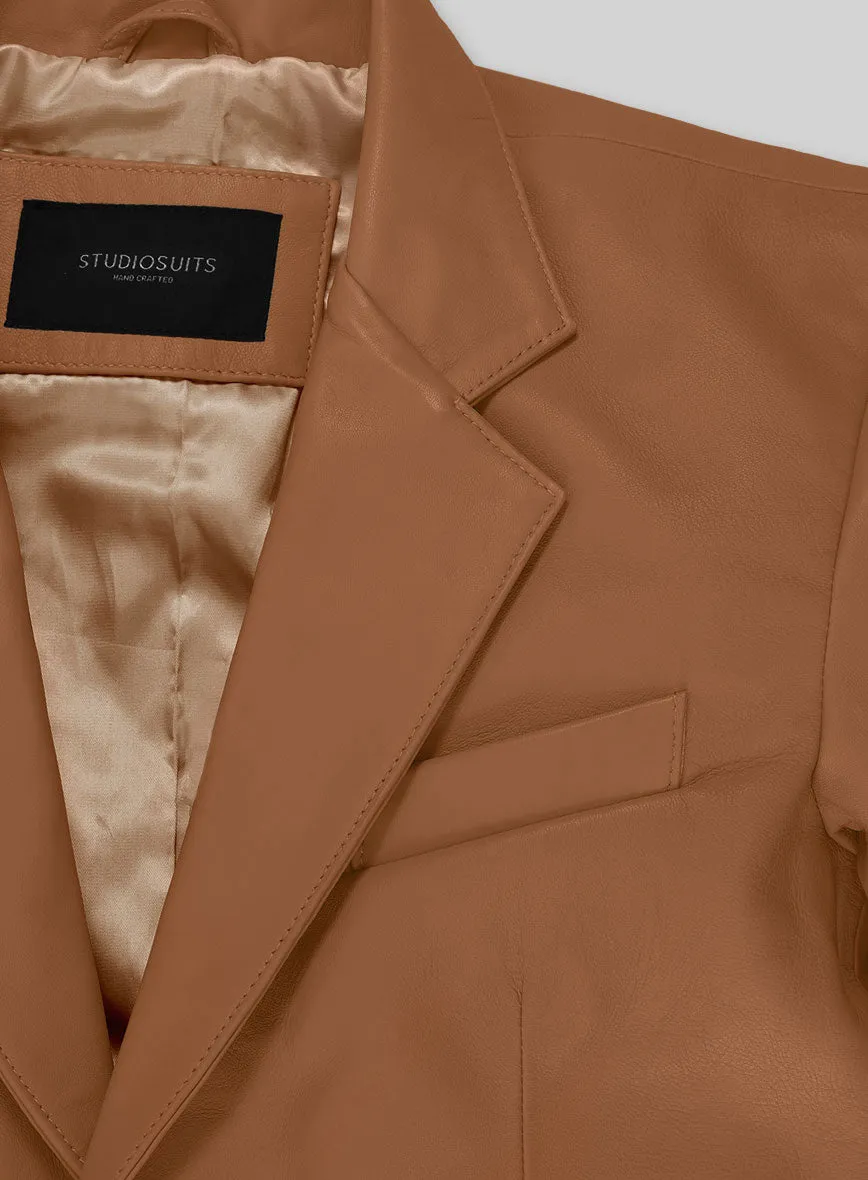 Soft Hunter Tan Leather Blazer