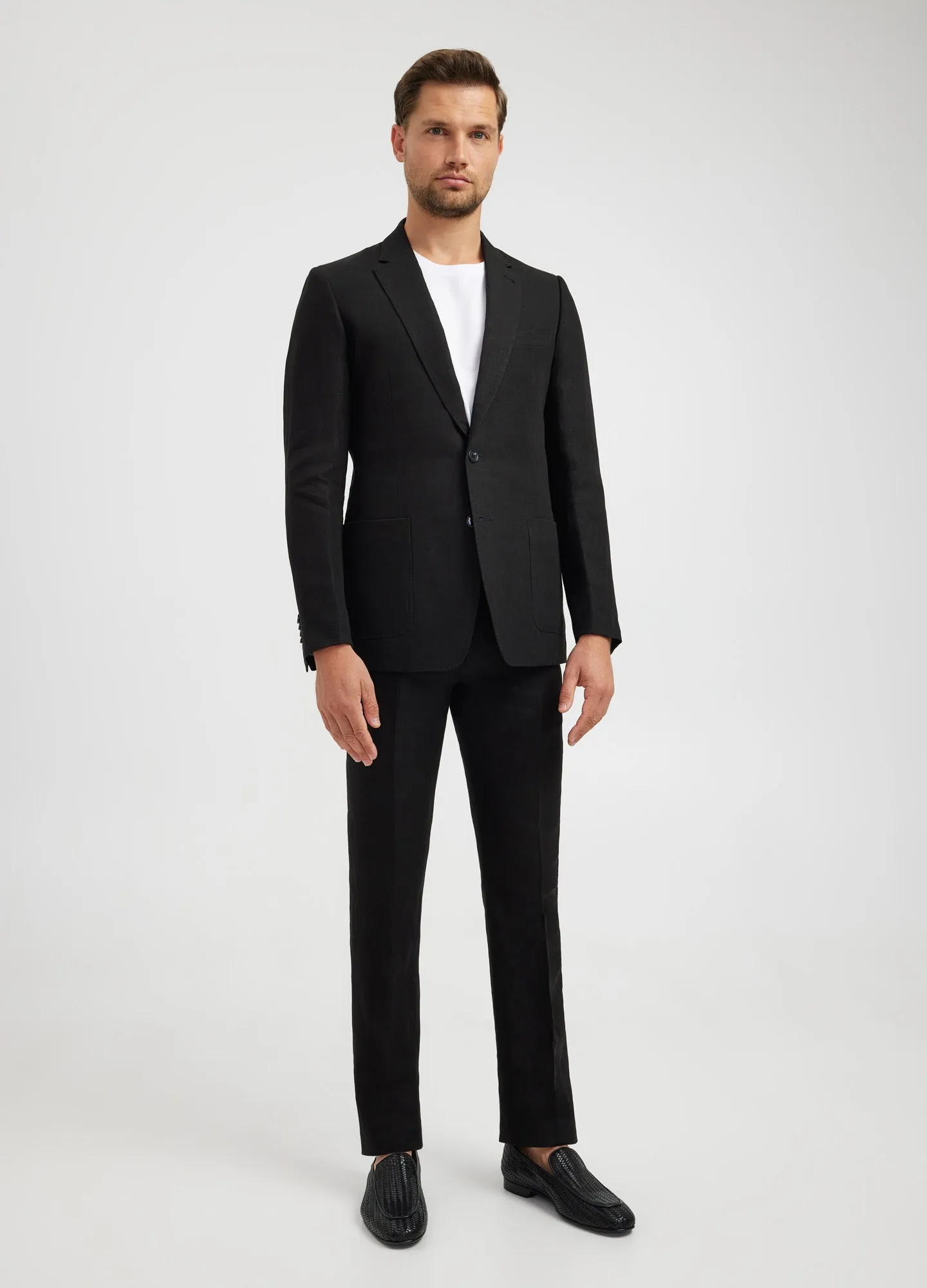Soft Linen Pants Black