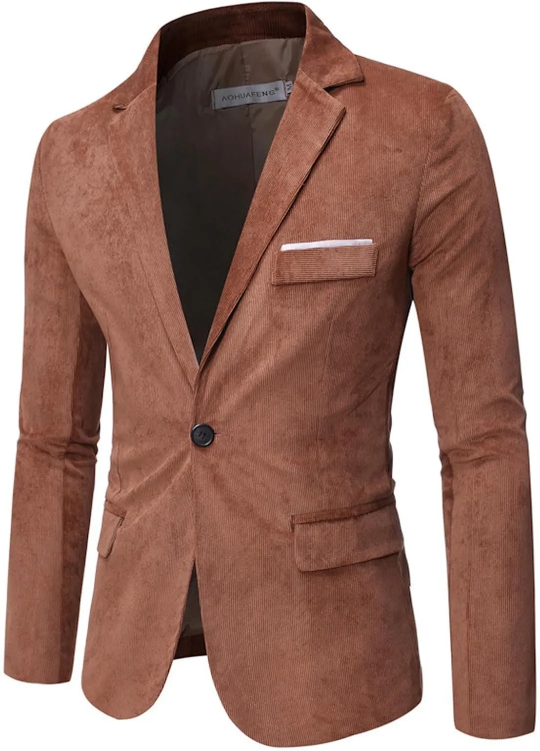 Stylish Blazer for Mens Notched Lapel Slim Fit Suit Jacket One Button Tuxedo Jackets for Wedding Prom Party Dinner
