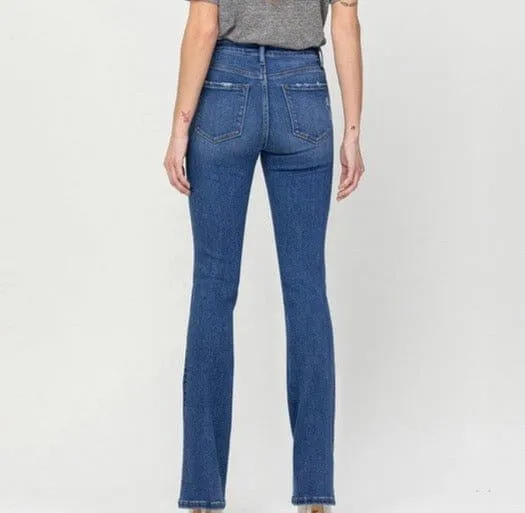 The Judy Jeans: Stretchy High Rise Bootcut Jeans