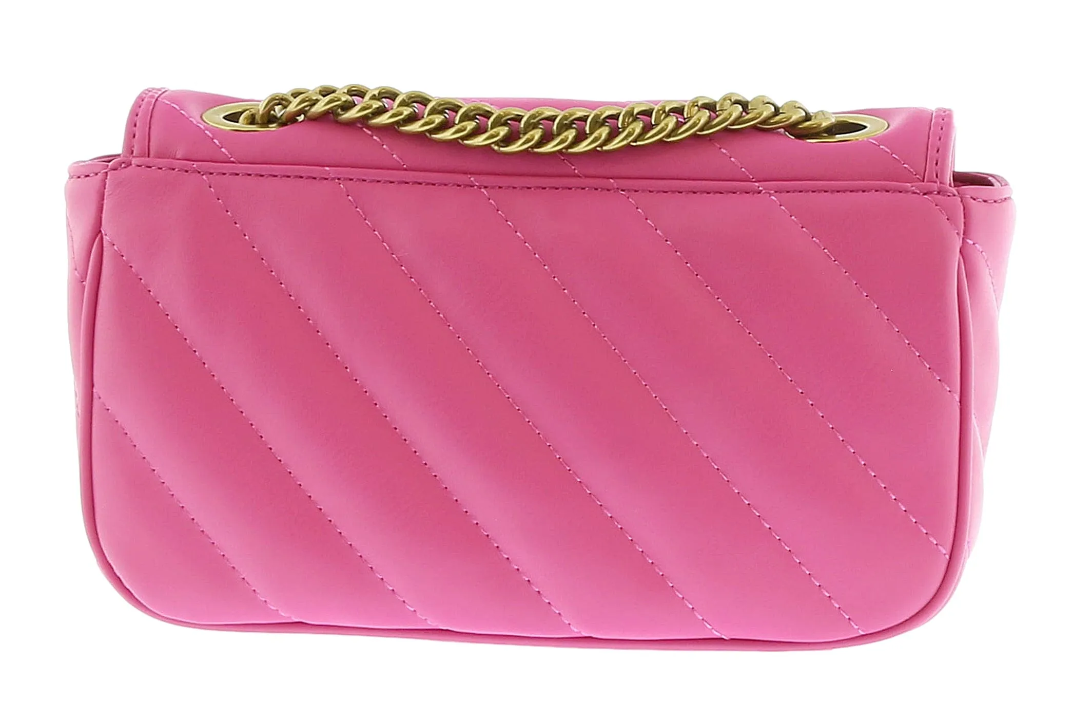 Versace Jeans Couture Pink Quilted Scarf Embellished Medium Shoulder Bag