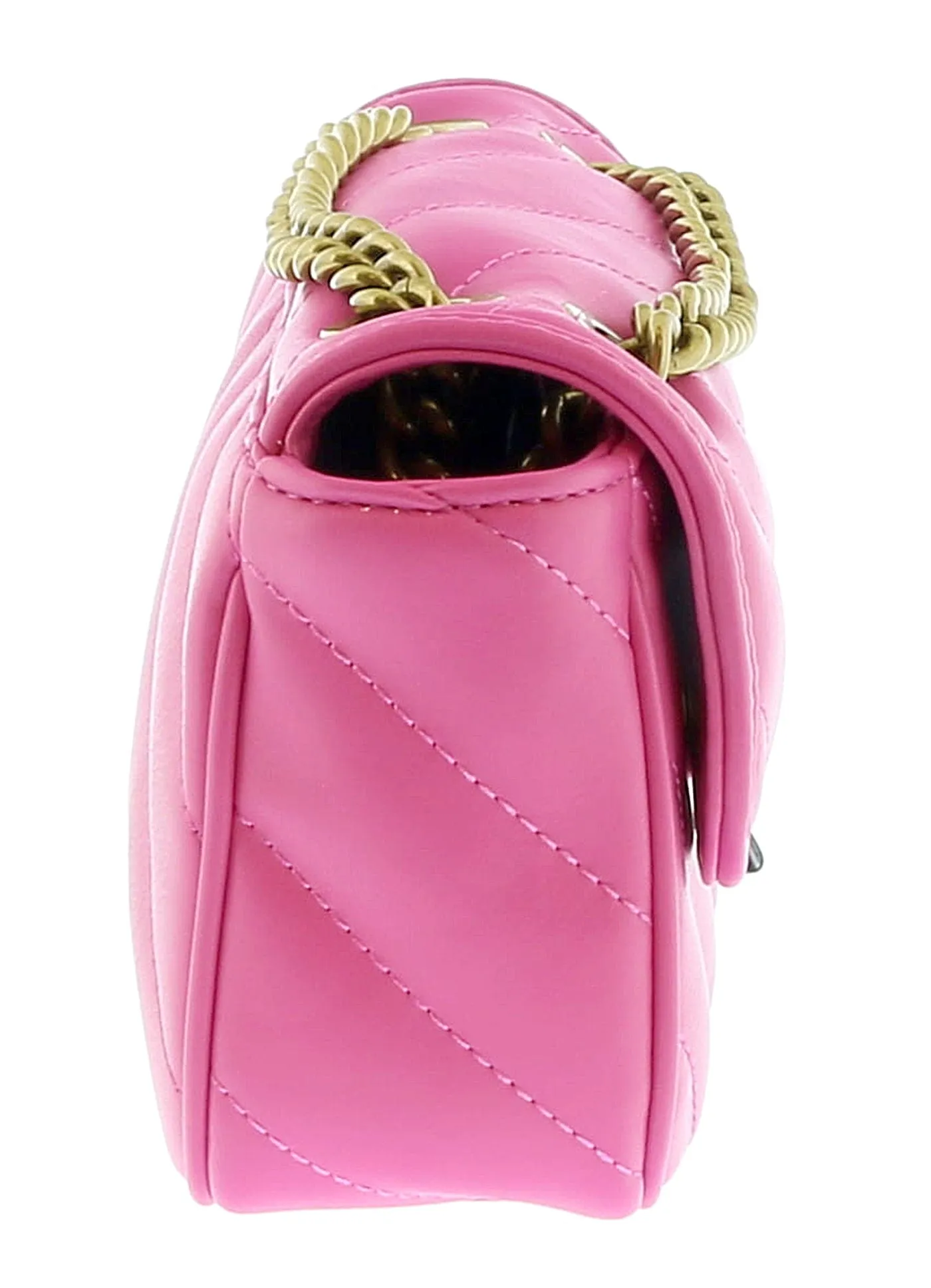 Versace Jeans Couture Pink Quilted Scarf Embellished Medium Shoulder Bag