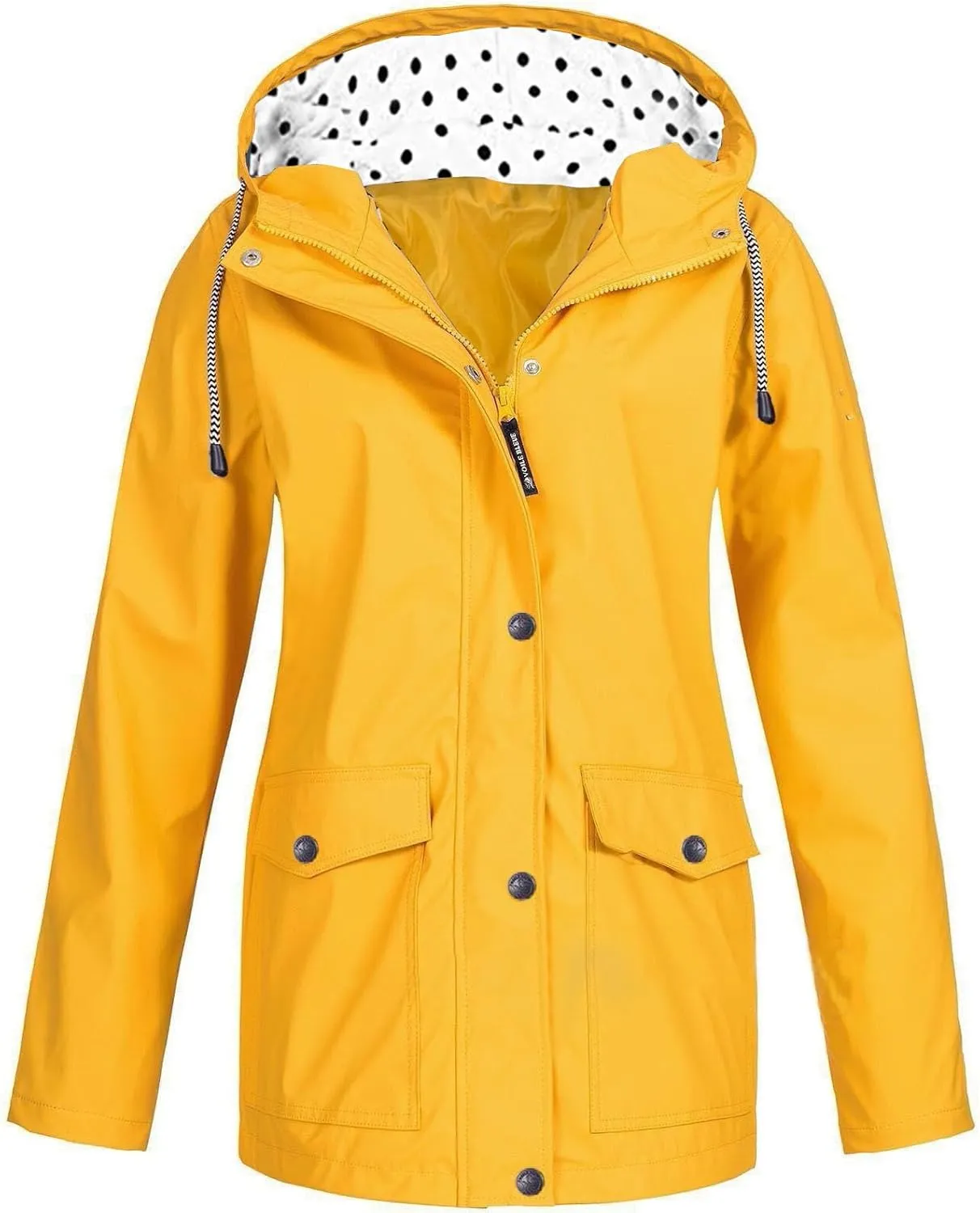 Waterproof Windbreaker for Women Waterproof Breathable Hooded Rain Jacket Girls Rain Coat Shell for Hiking Travel