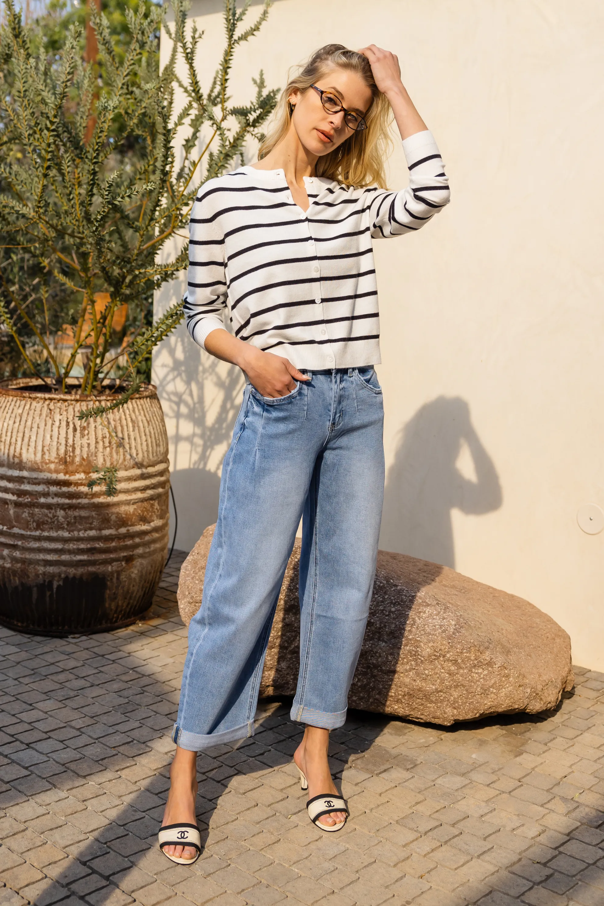 Wind Snap - Cuffed Barrel Jean