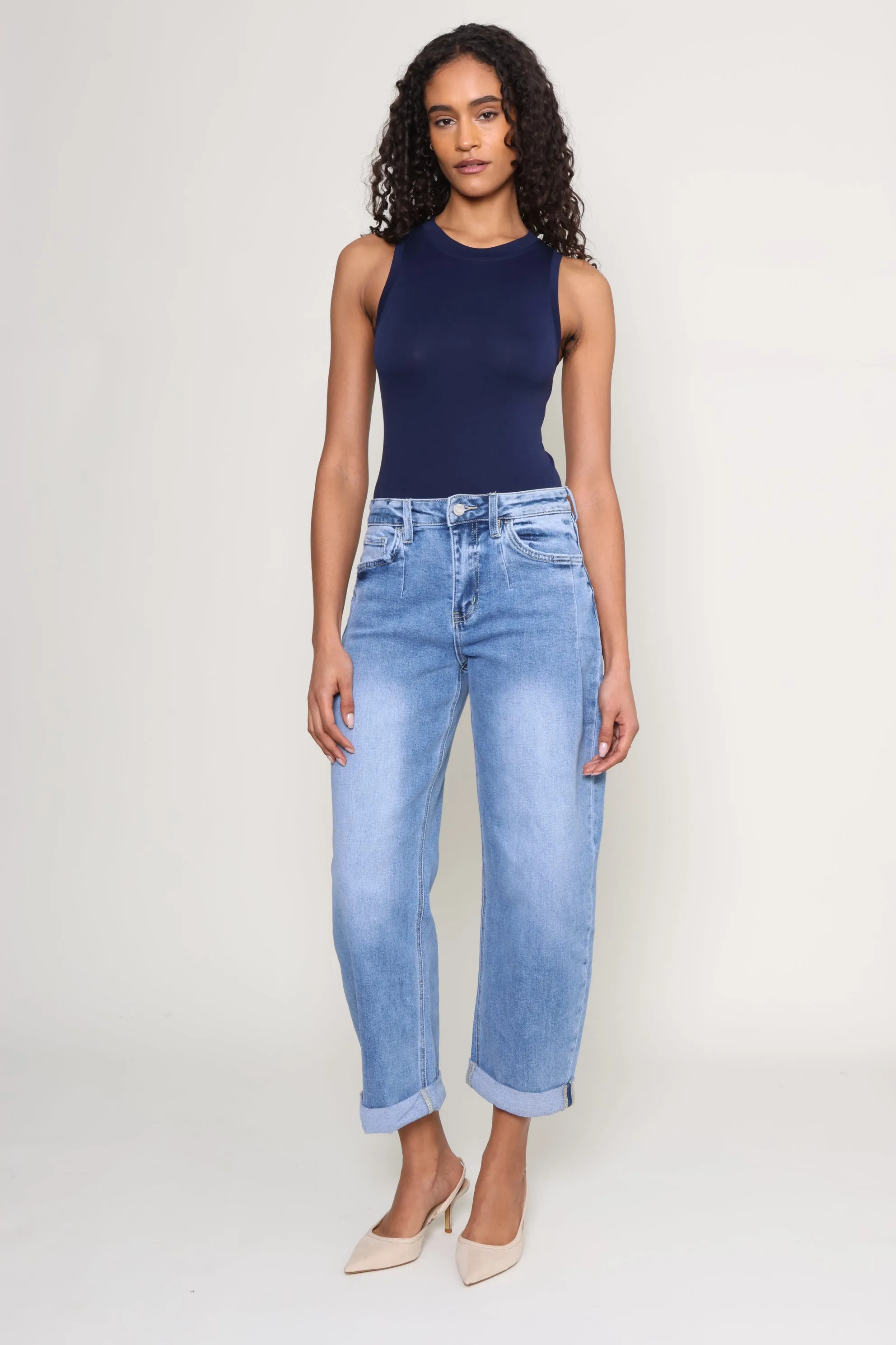 Wind Snap - Cuffed Barrel Jean