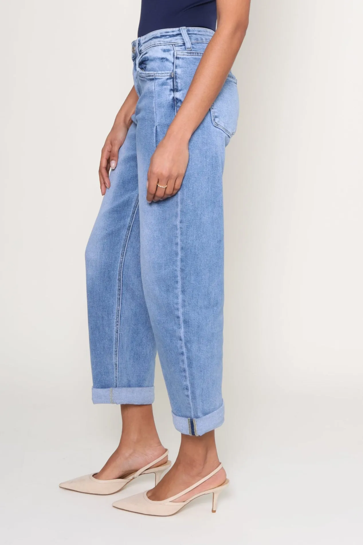 Wind Snap - Cuffed Barrel Jean